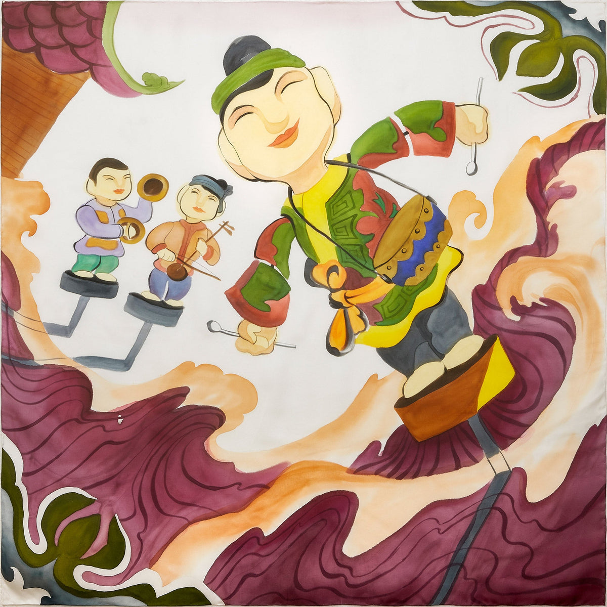 TinyInk-vietnamese-water-puppet-hand-painted-silk