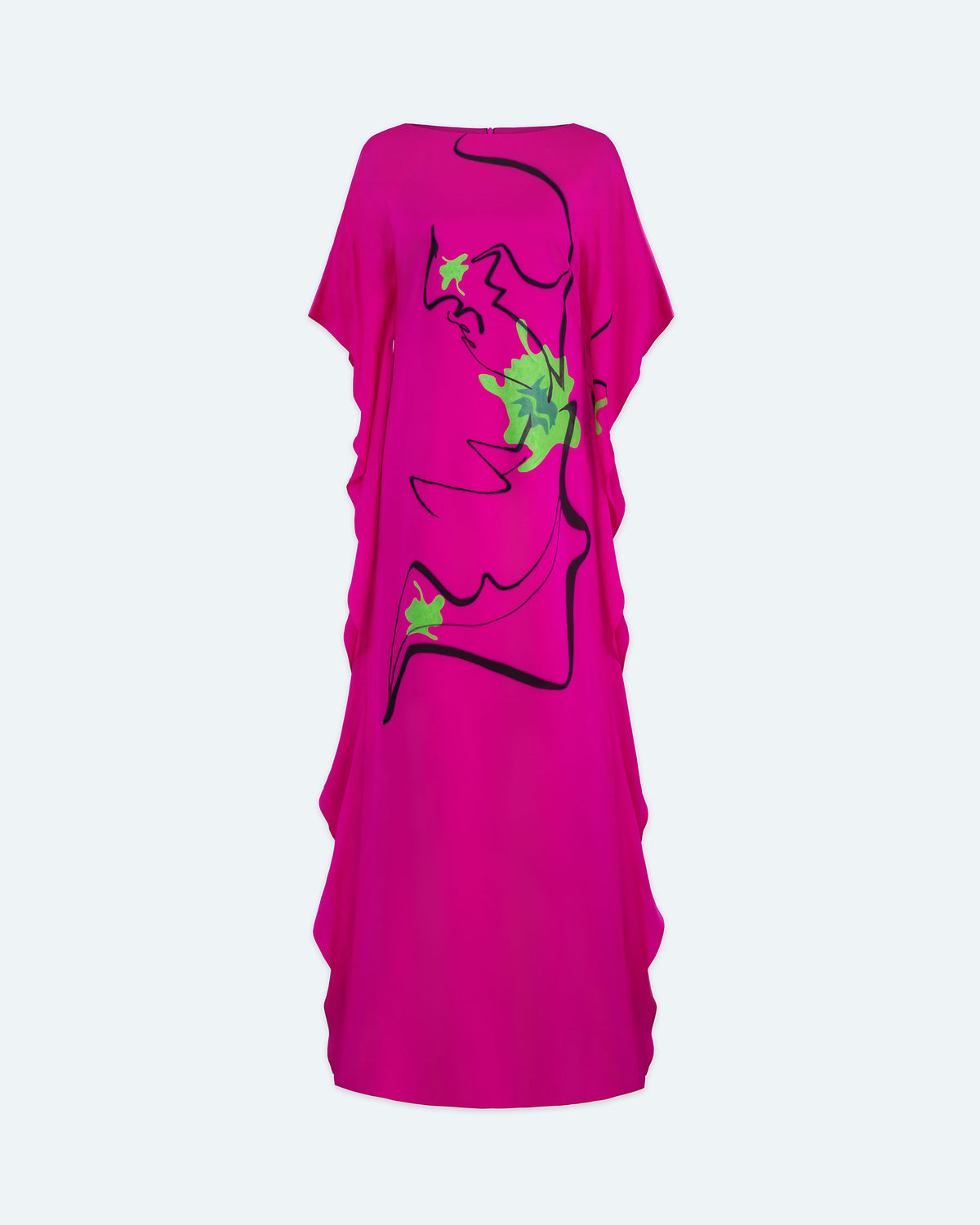 Forget the Flowers - Fuchsia Pink Kaftan Dress