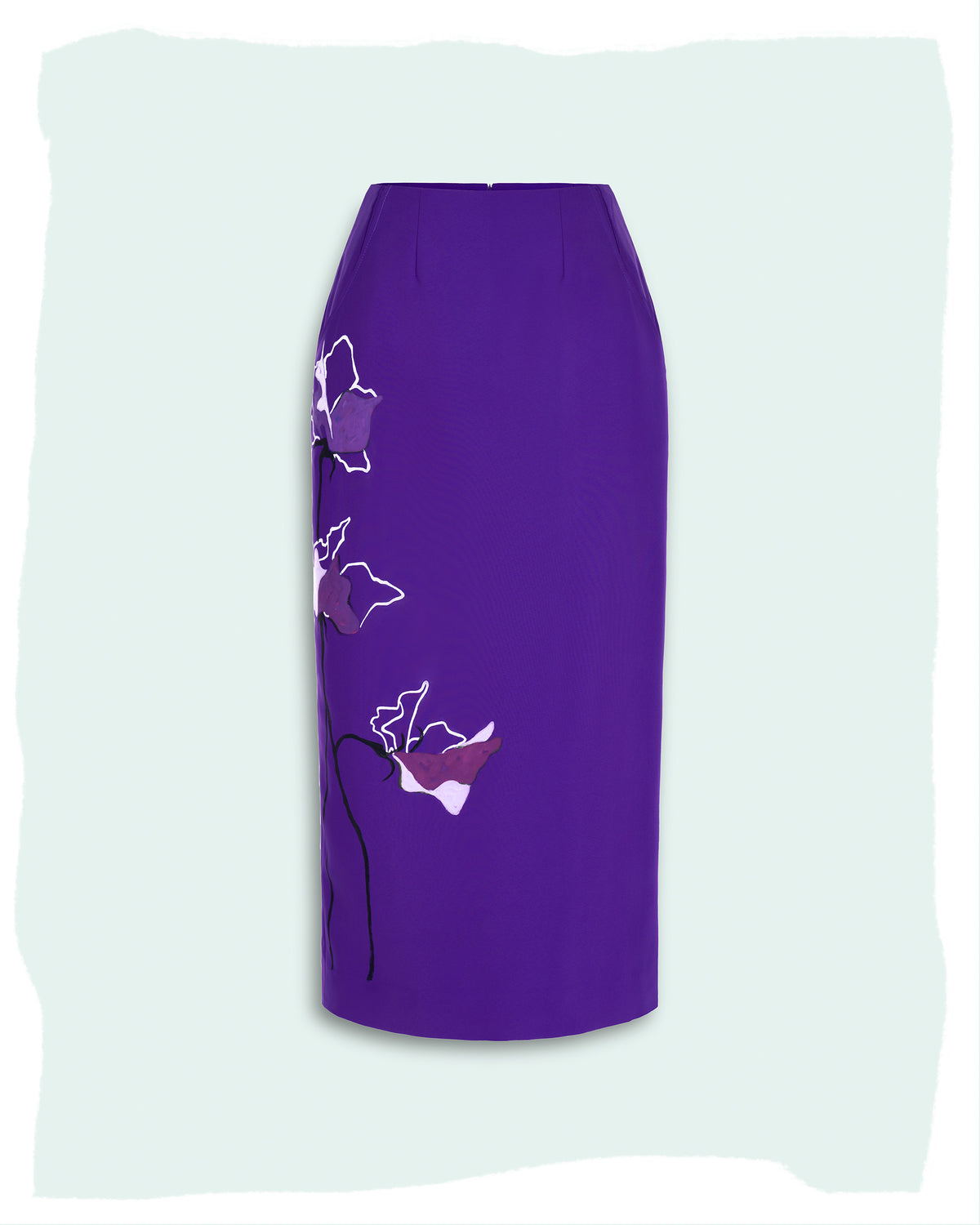 Shades of Purple - Sheath Midi Skirt