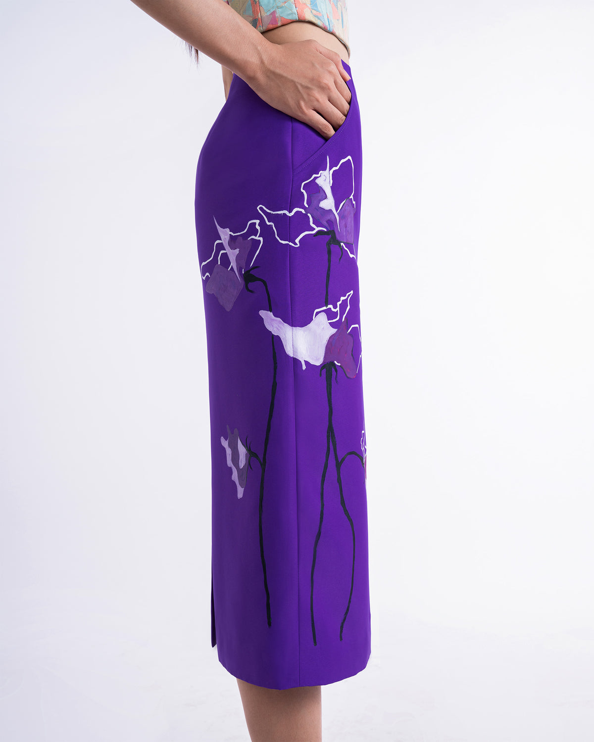 Shades of Purple - Sheath Midi Skirt