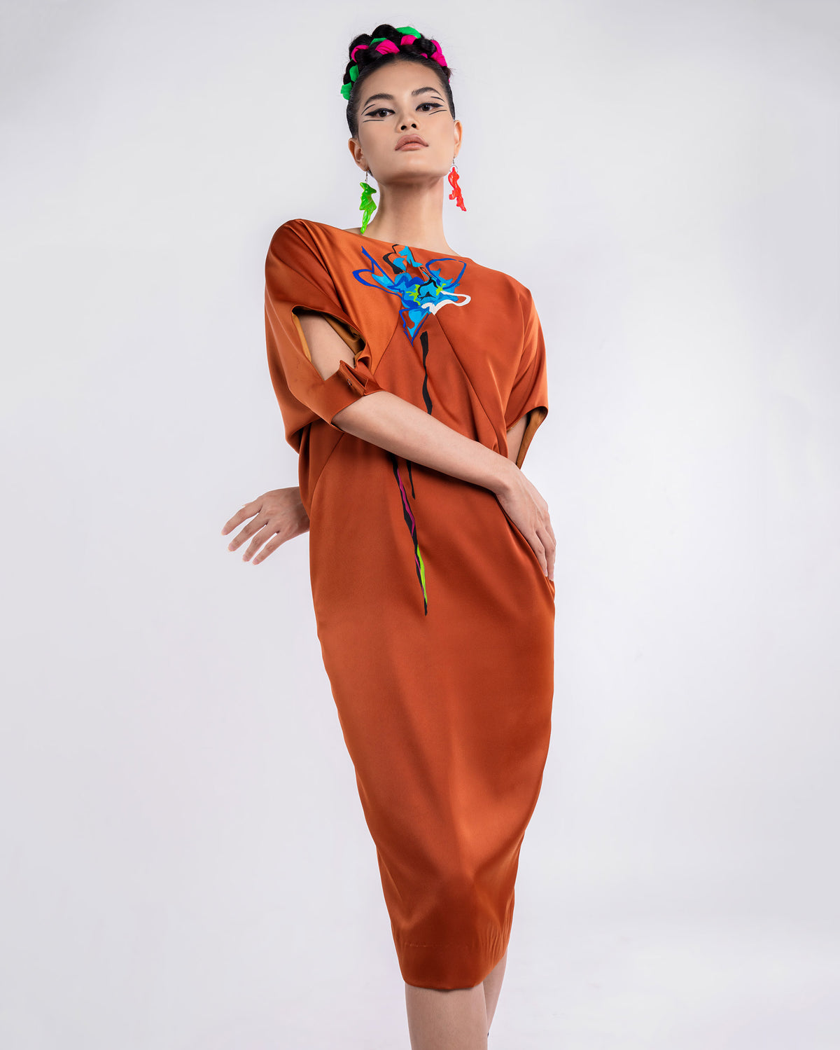Confident - Umber Brown Cocoon Dress