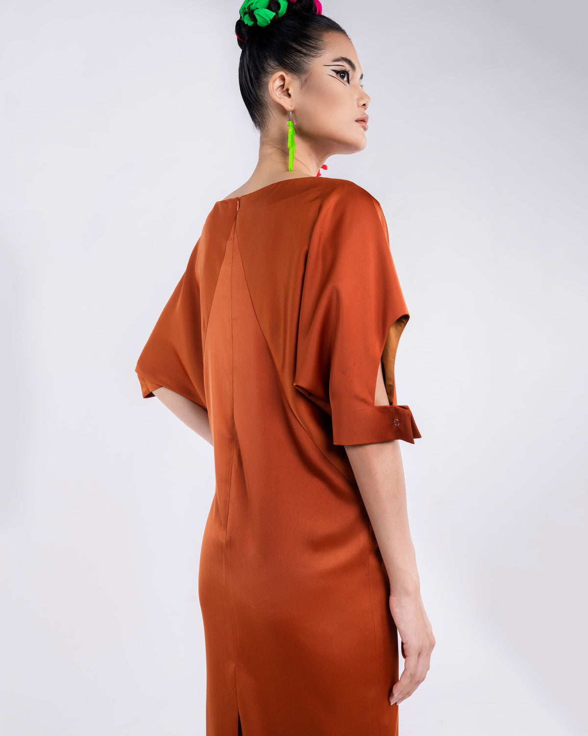 Confident - Umber Brown Cocoon Dress