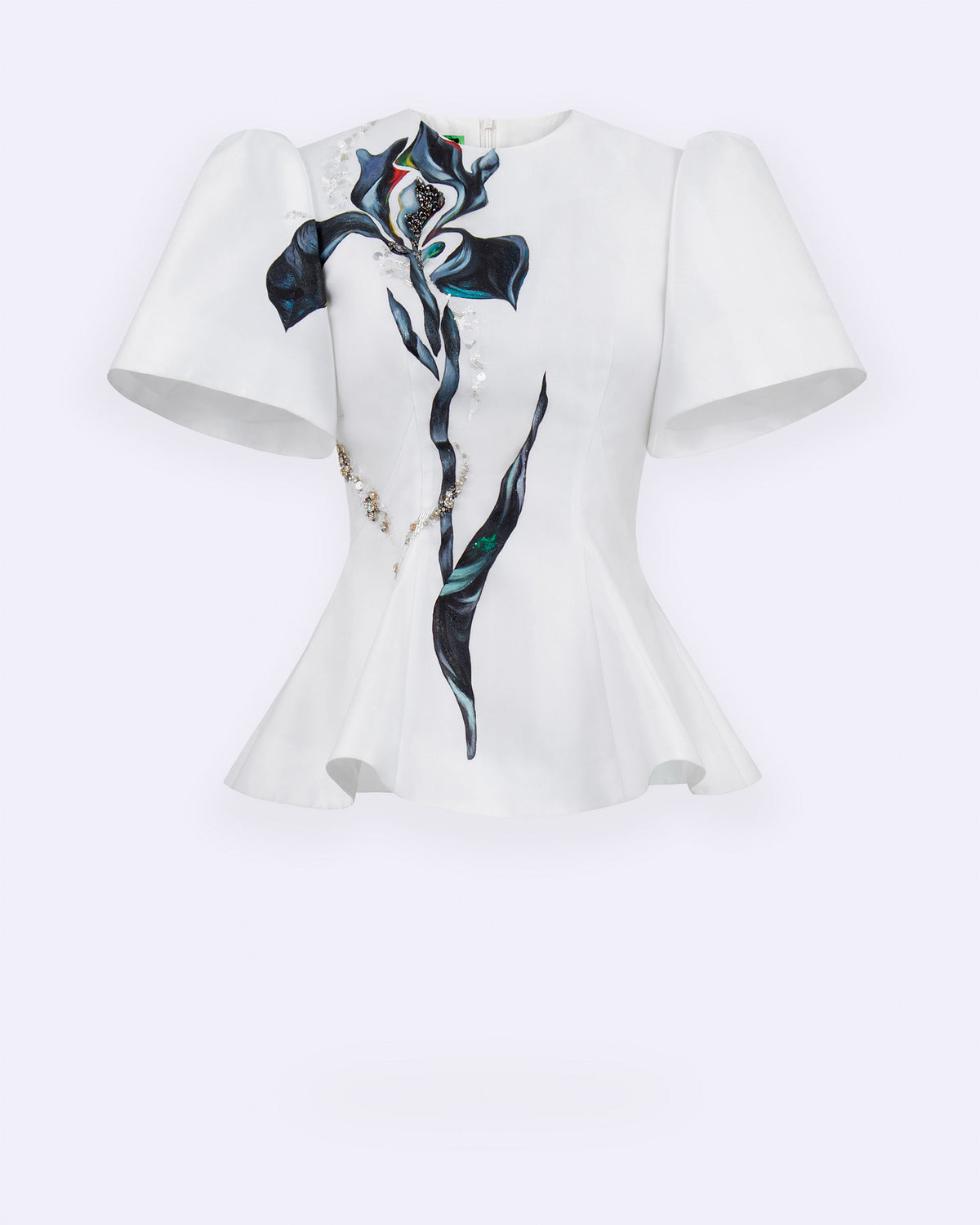 Swing – Voluminous White Peplum Top