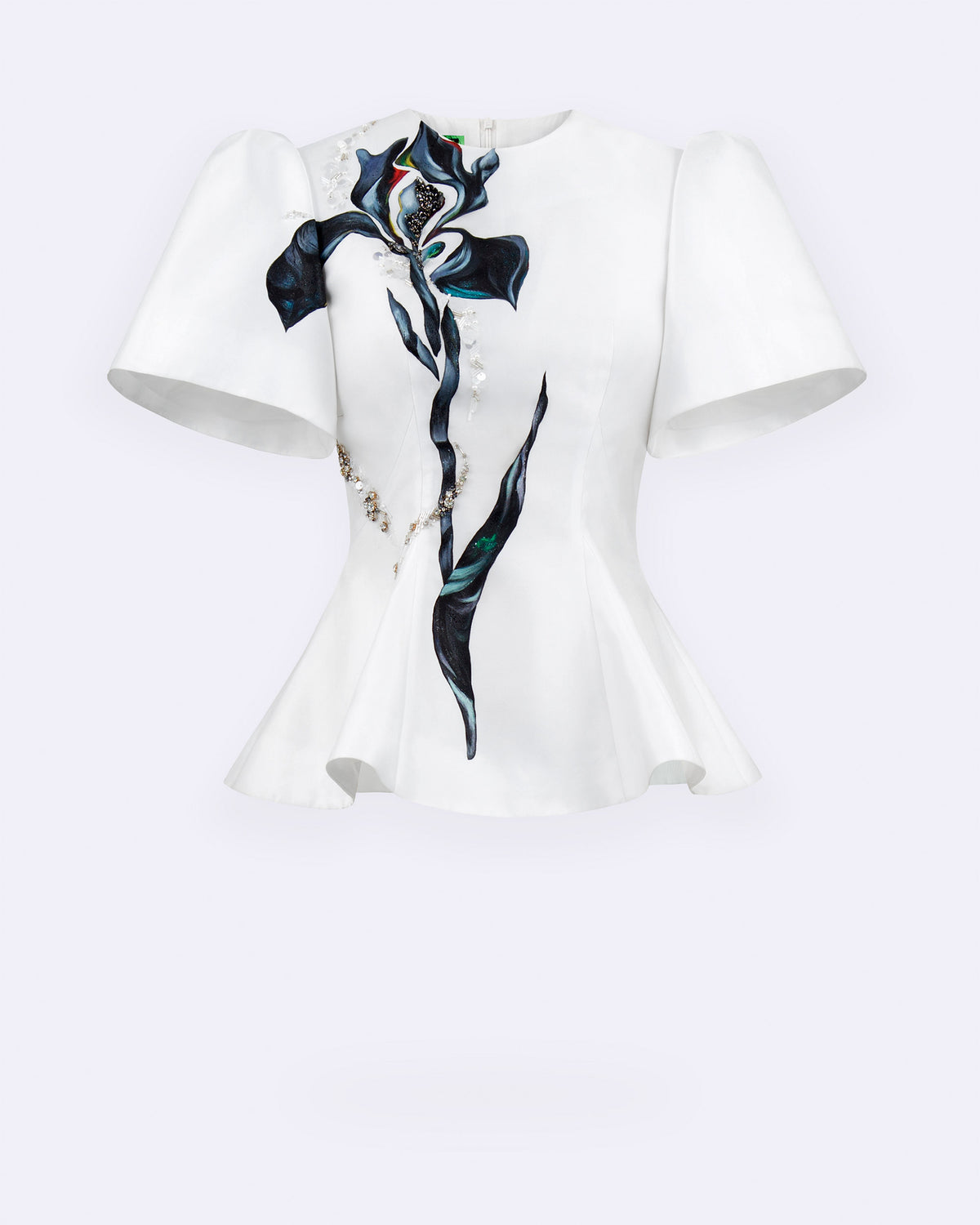 Swing – Voluminous White Peplum Top
