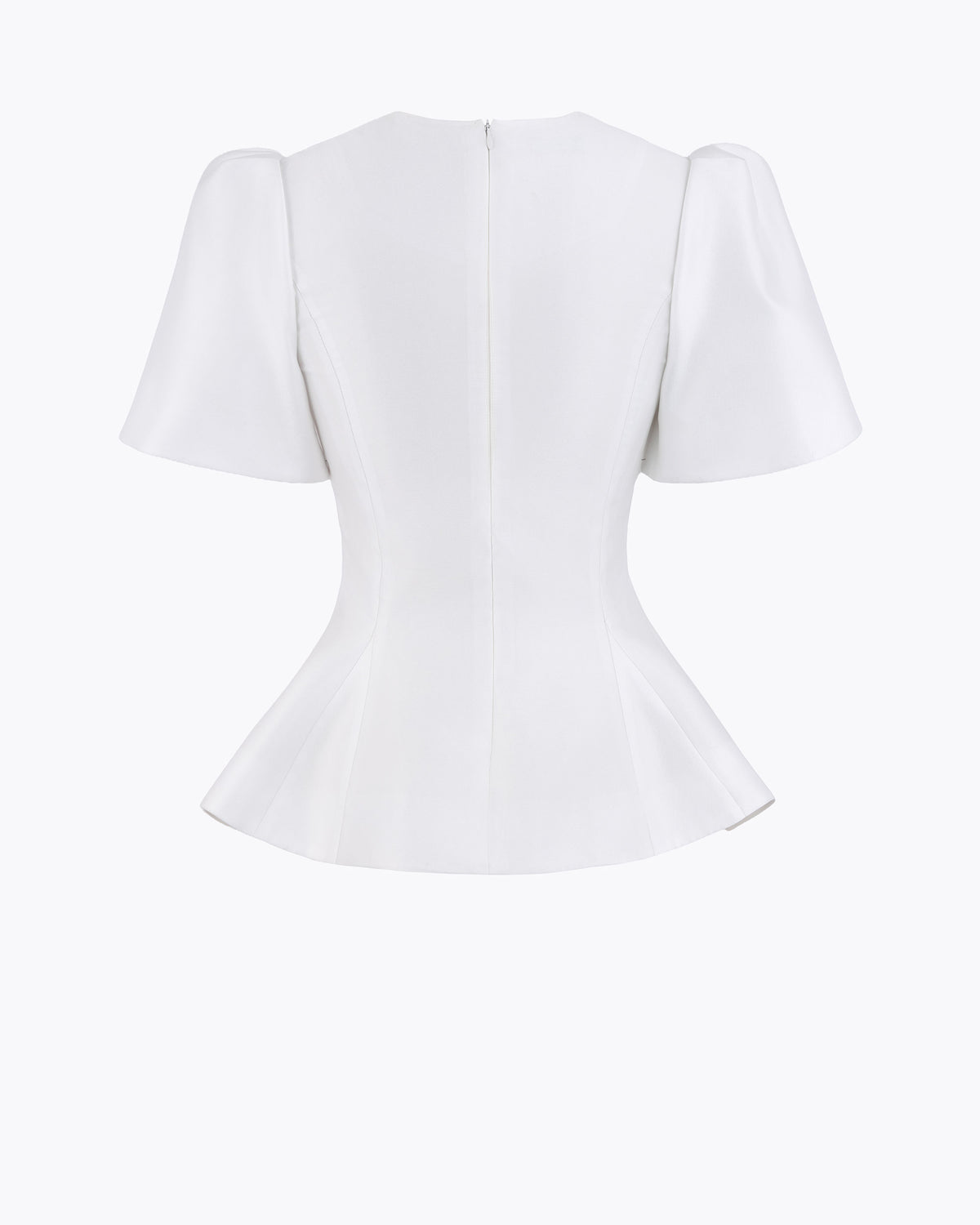Swing – Voluminous White Peplum Top