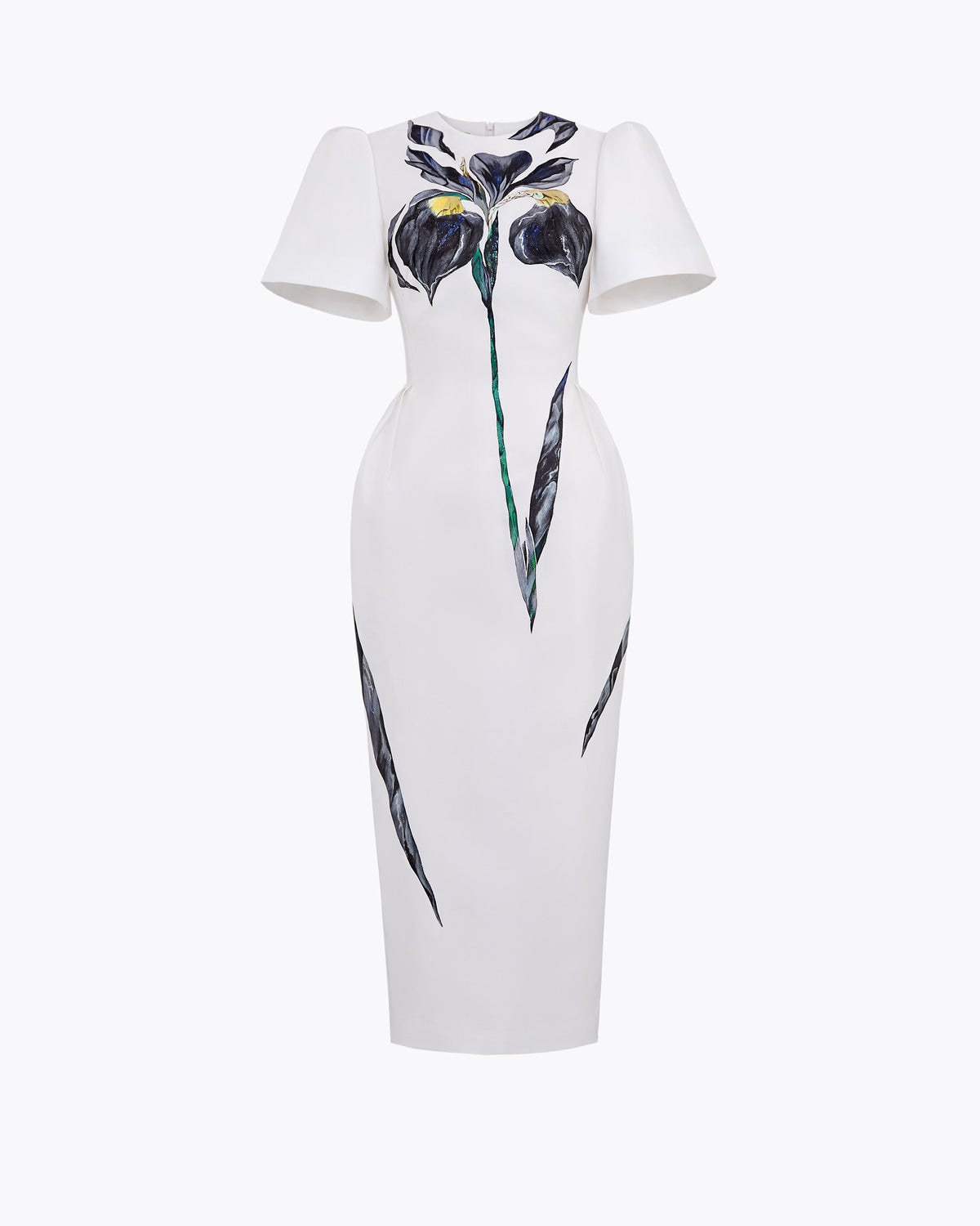 The Inner Flame – Voluminous White Pegged Midi Dress