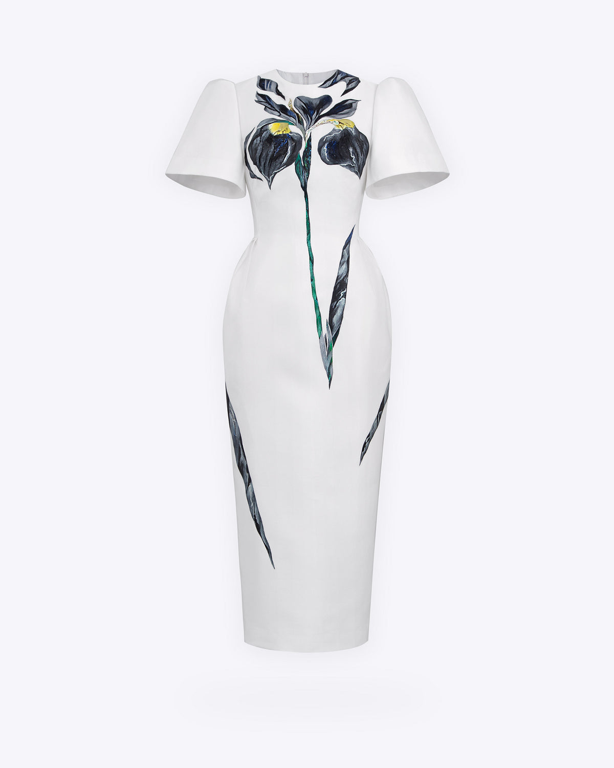 The Inner Flame – Voluminous White Pegged Midi Dress