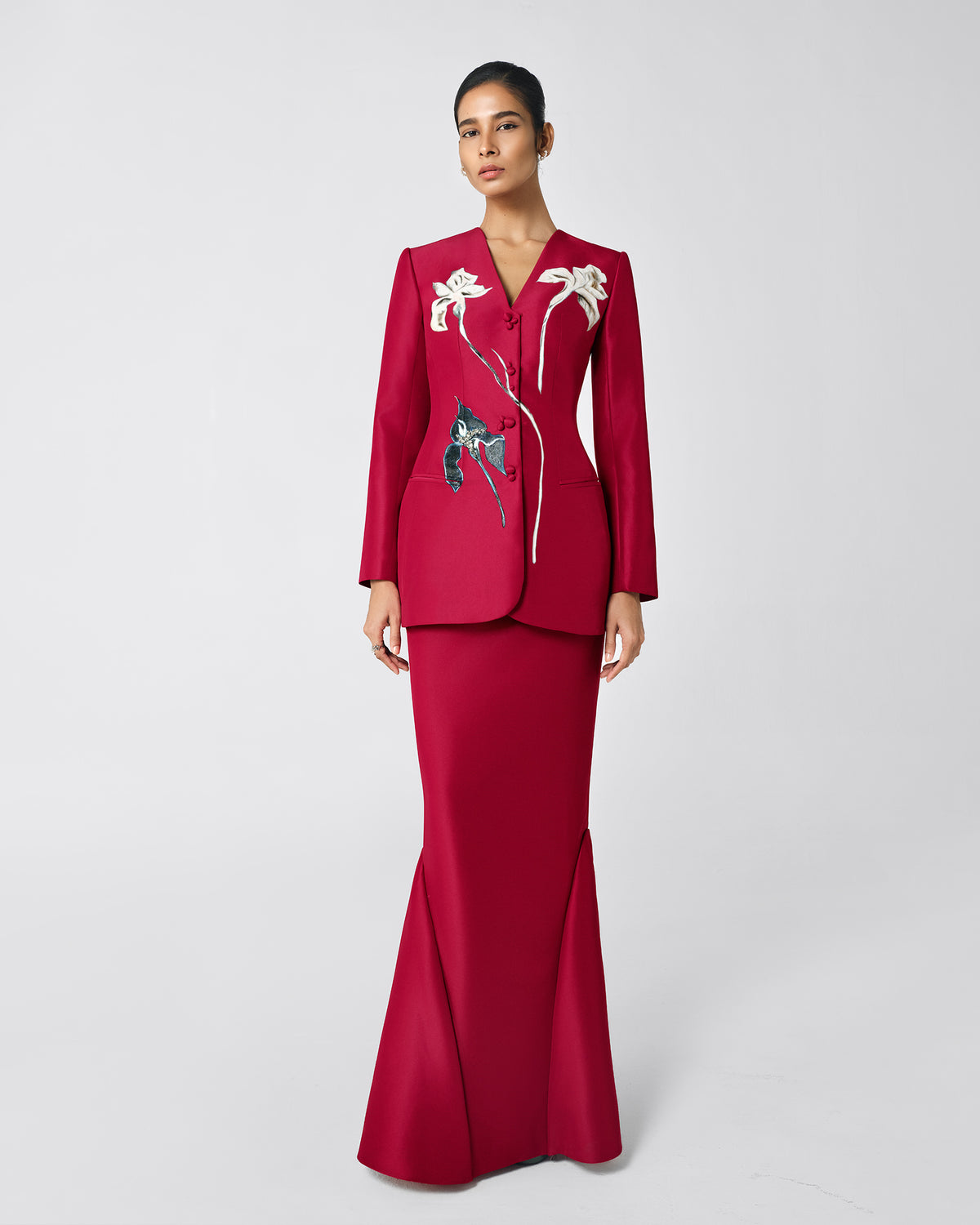 The Iris Waltz – Burgundy Red Blazer