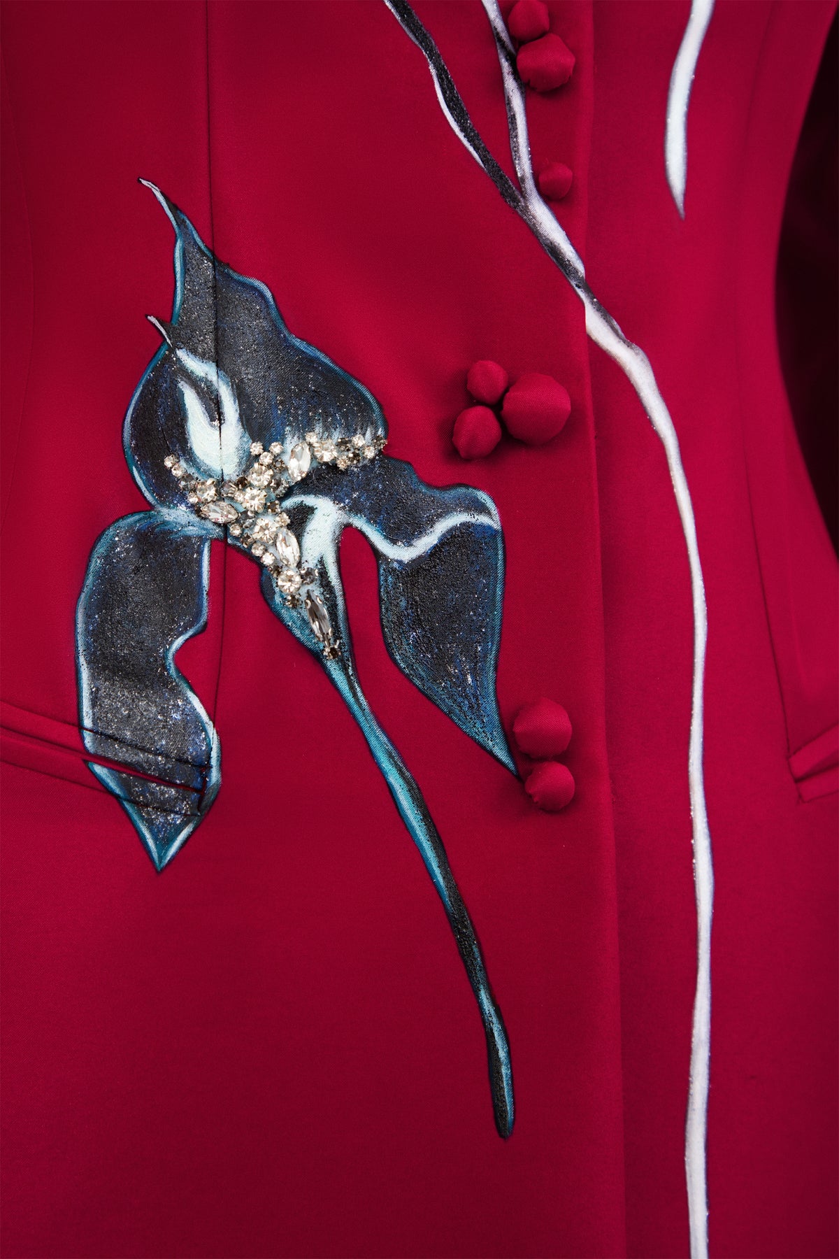 The Iris Waltz – Burgundy Red Blazer