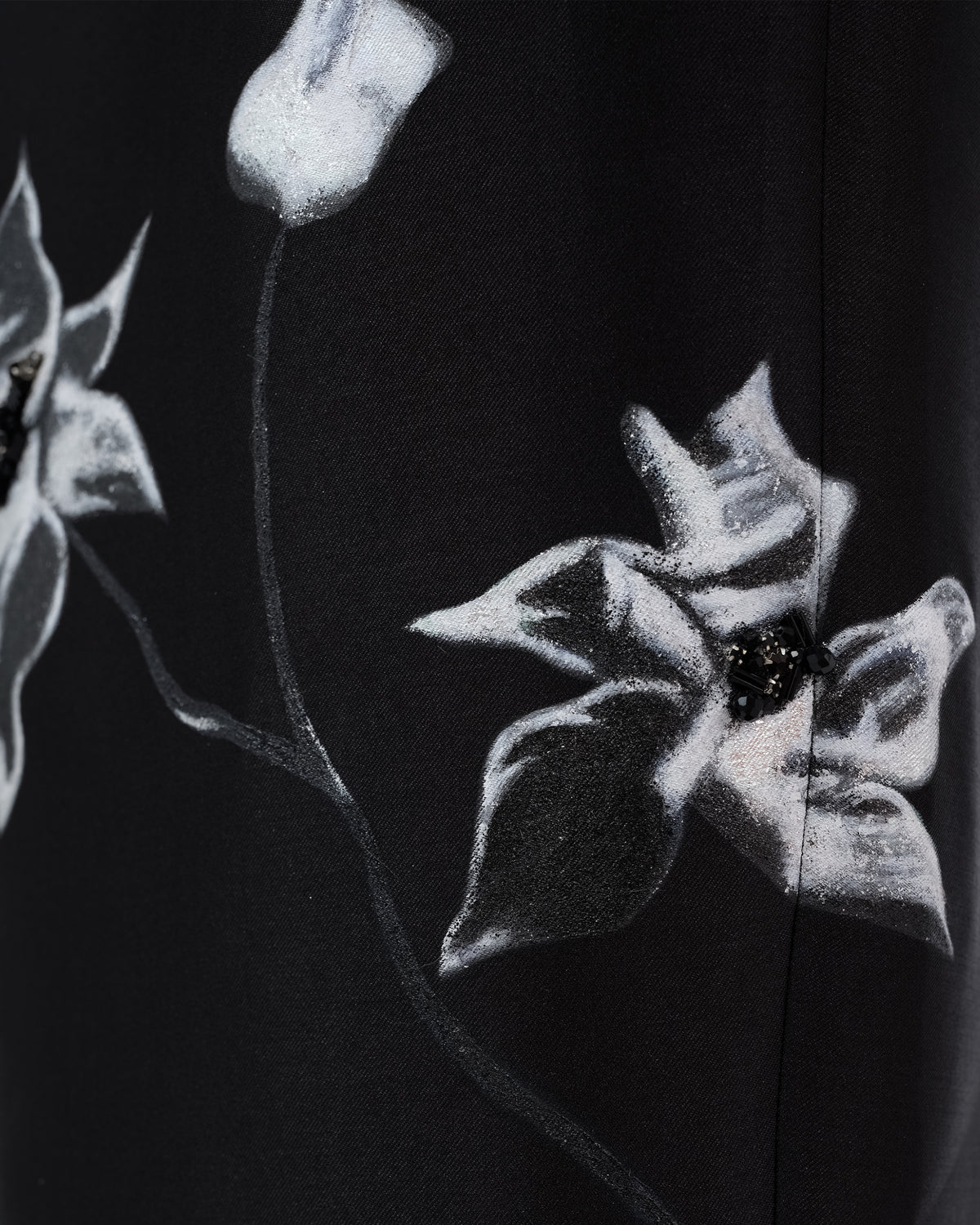 The Twist – Orchid Charcoal Black Pegged Midi Dress