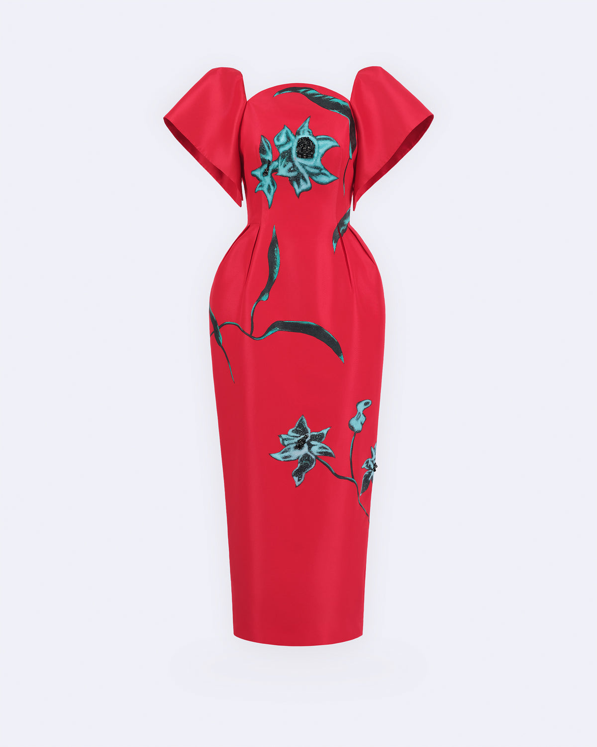The Flare – Orchid Cherry Red Midi Dress