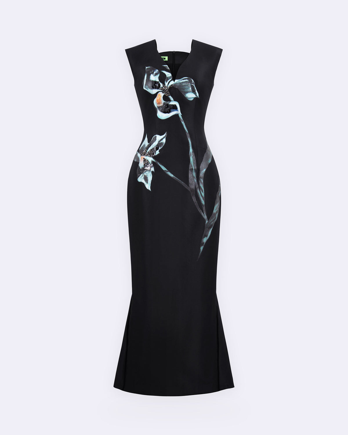 Plateau Light – Iris Black Mermaid Midi Dress