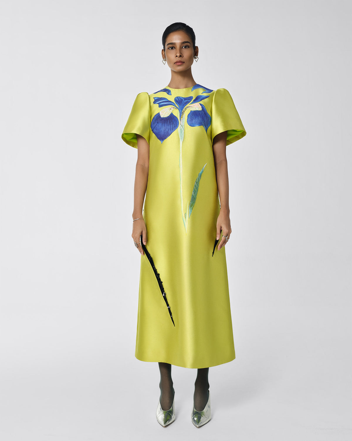 The Iris Song – Voluminous Sleeve Citron Yellow Maxi Dress