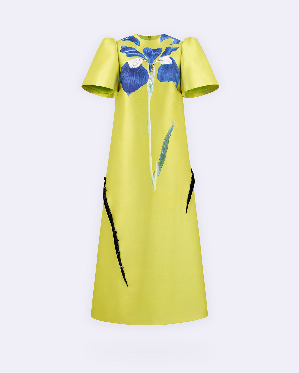 The Iris Song – Voluminous Sleeve Citron Yellow Maxi Dress