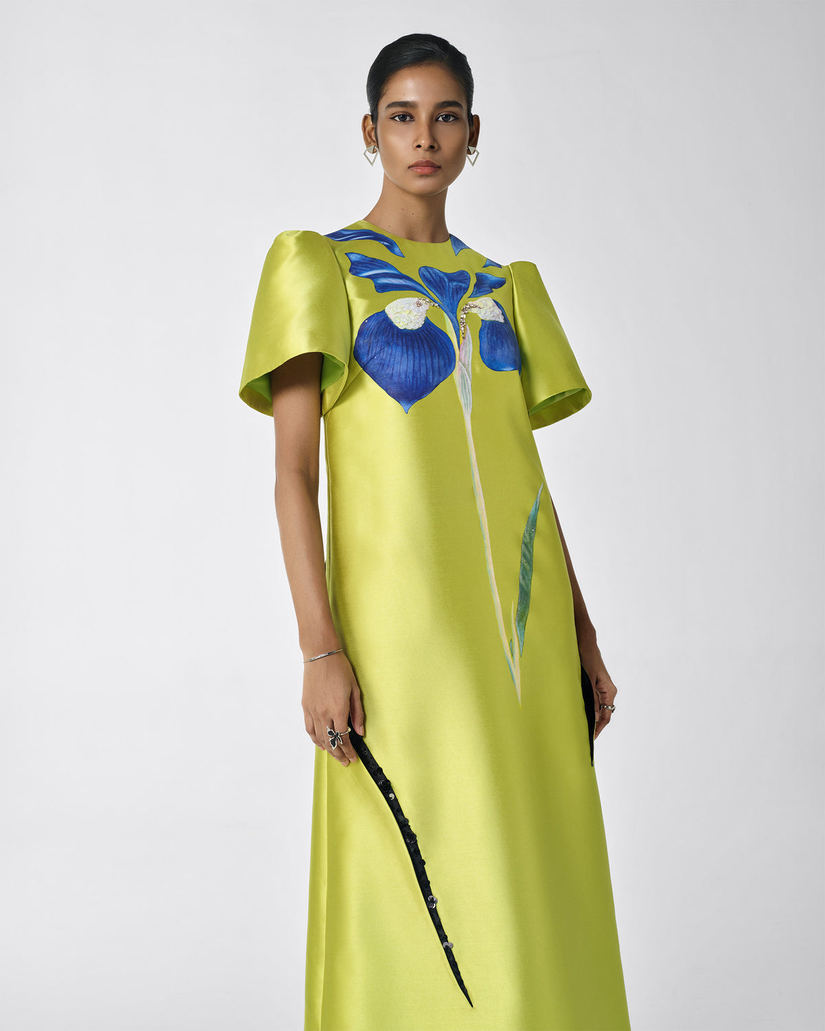 The Iris Song – Voluminous Sleeve Citron Yellow Maxi Dress