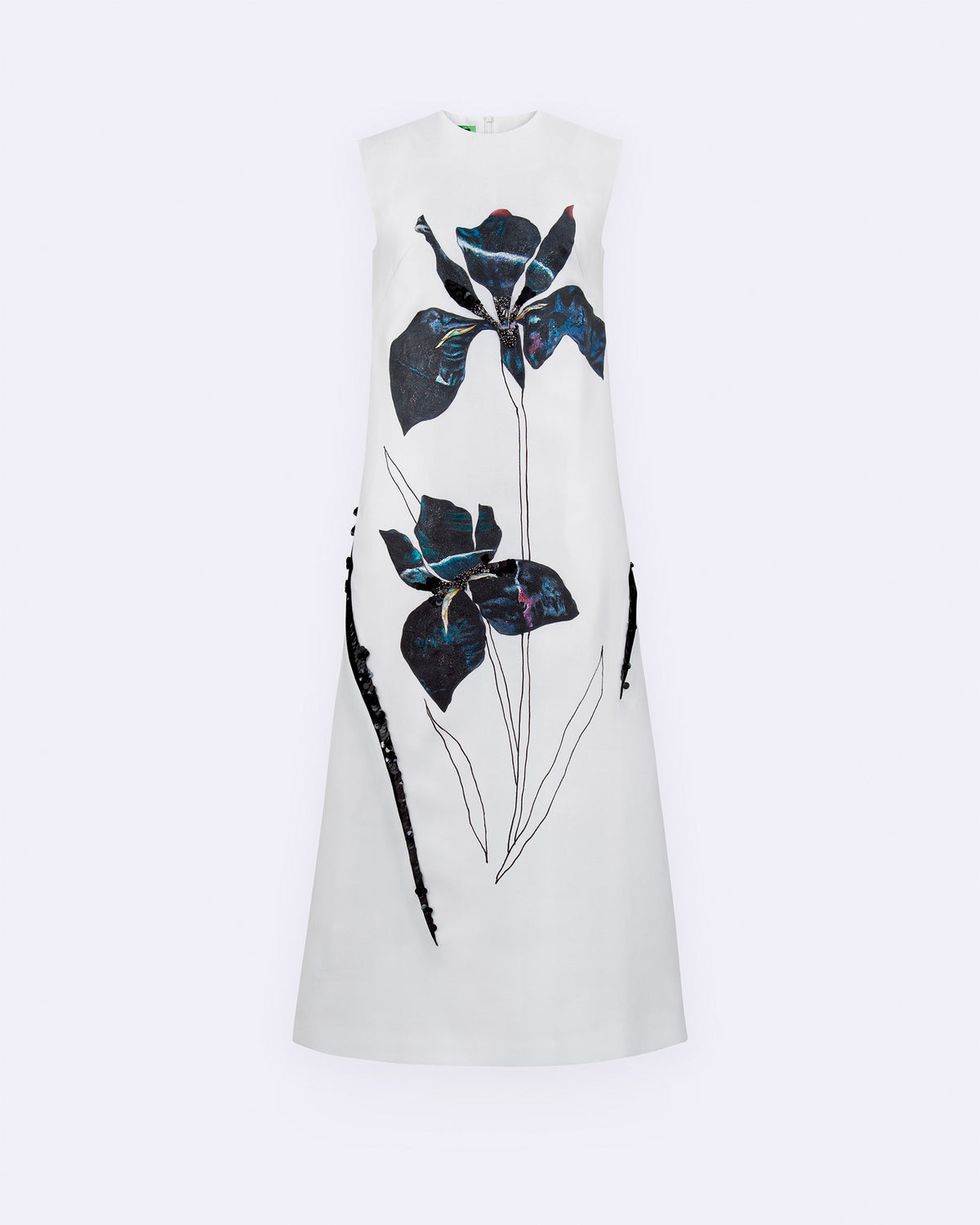 Self-Portrait – Black Iris in White Maxi Dress