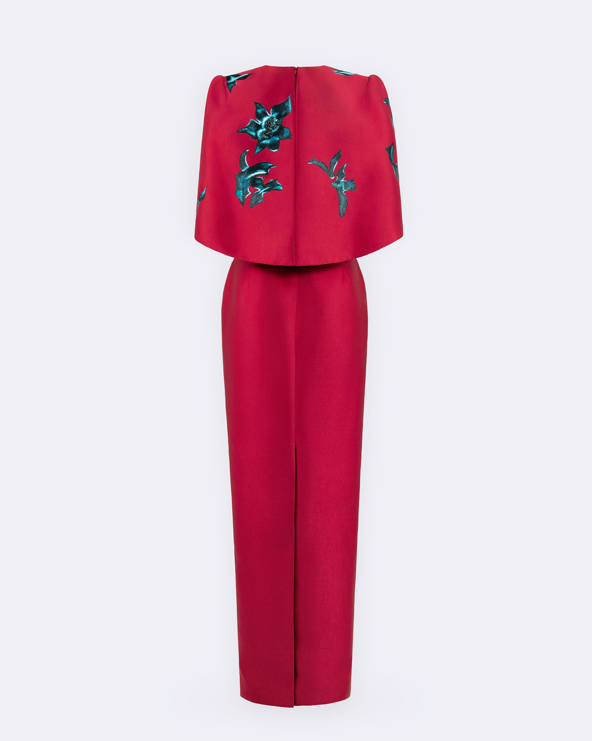 The Invisible Curves - Crimson Orchid Gown Dress