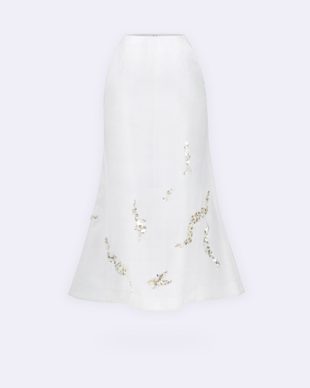 The Shadow – Mermaid White Midi Skirt