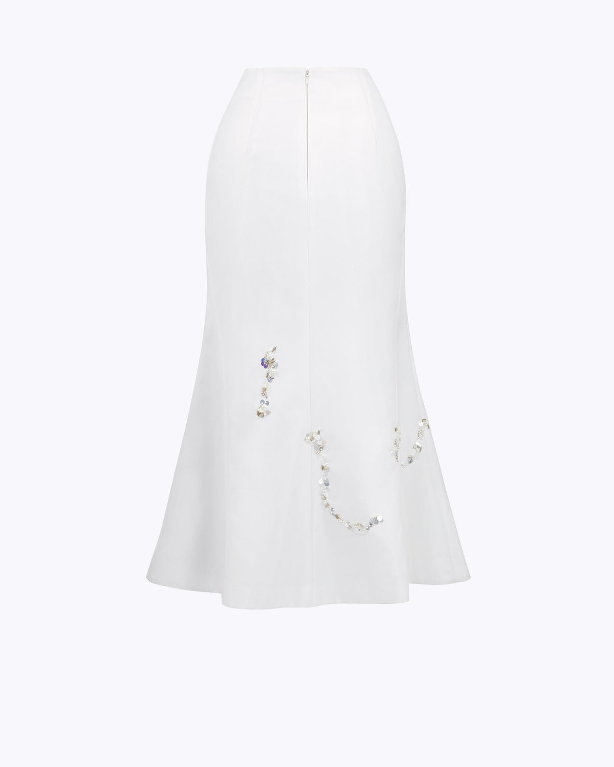 The Shadow – Mermaid White Midi Skirt
