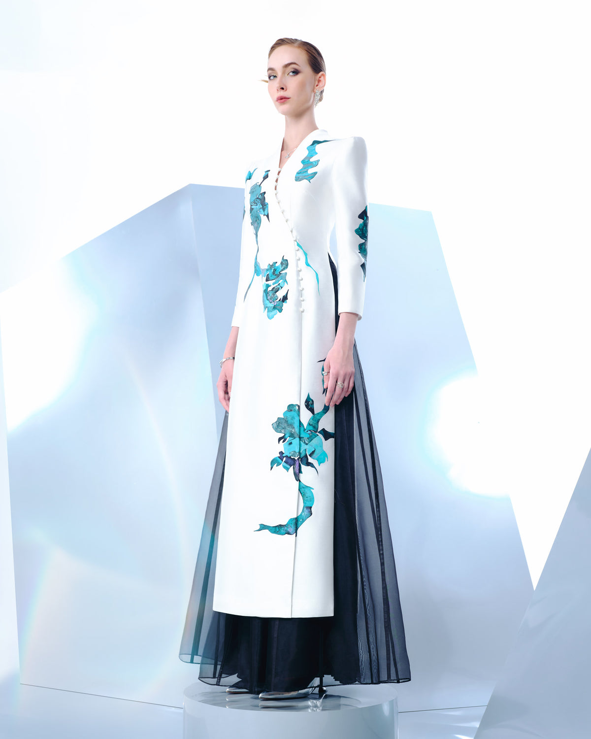 Ascension - Asymmetrical Wrap Contemporary Ao Dai