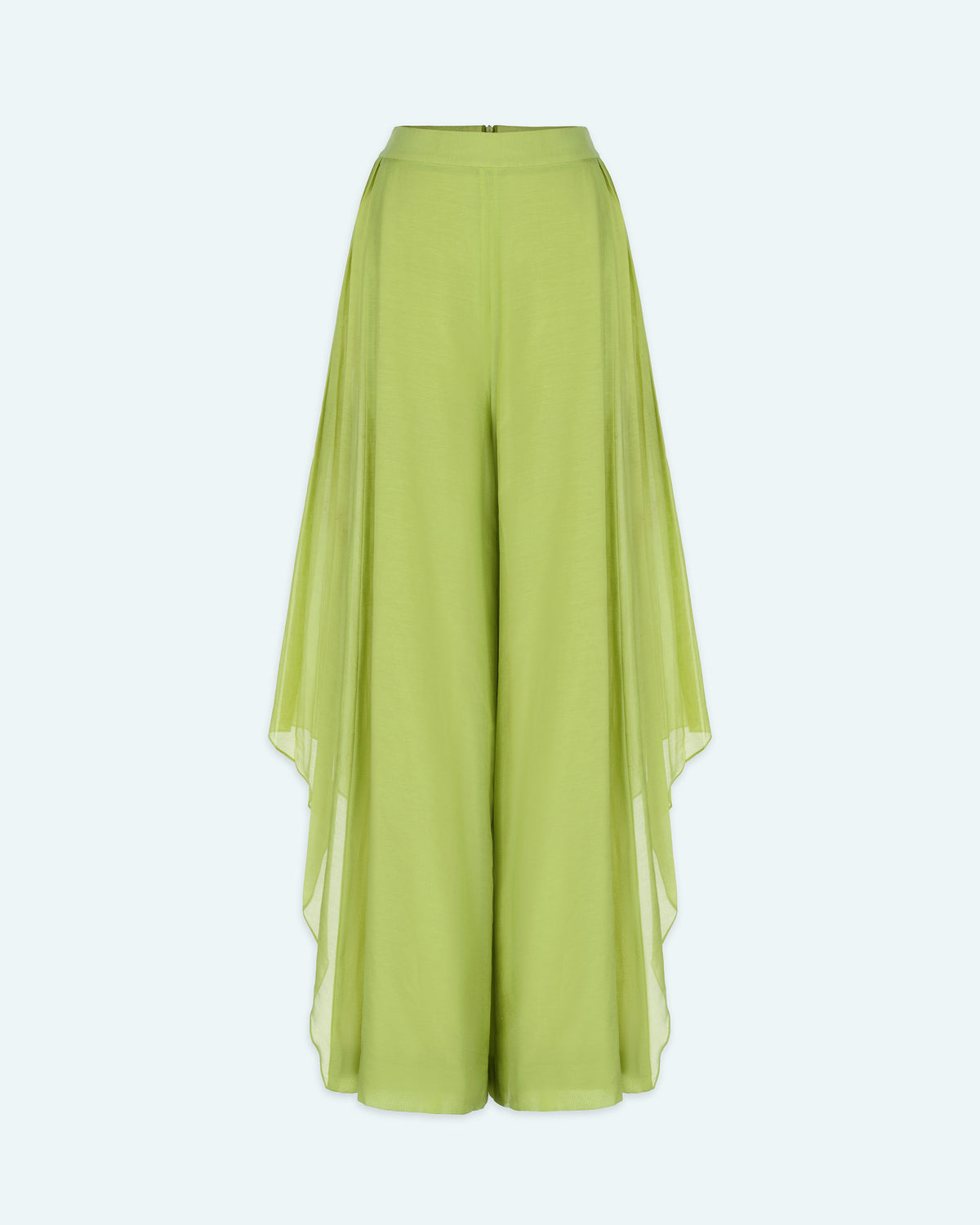Pleated Panel Wide-leg Trousers