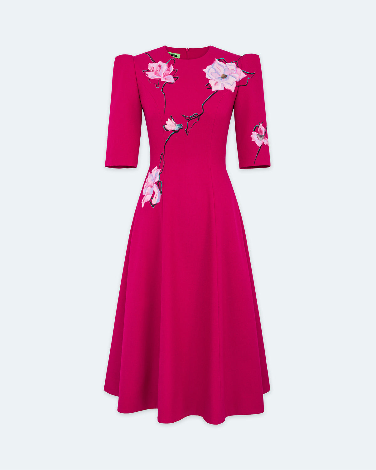Bloom - Raspberry Pink Midi Dress
