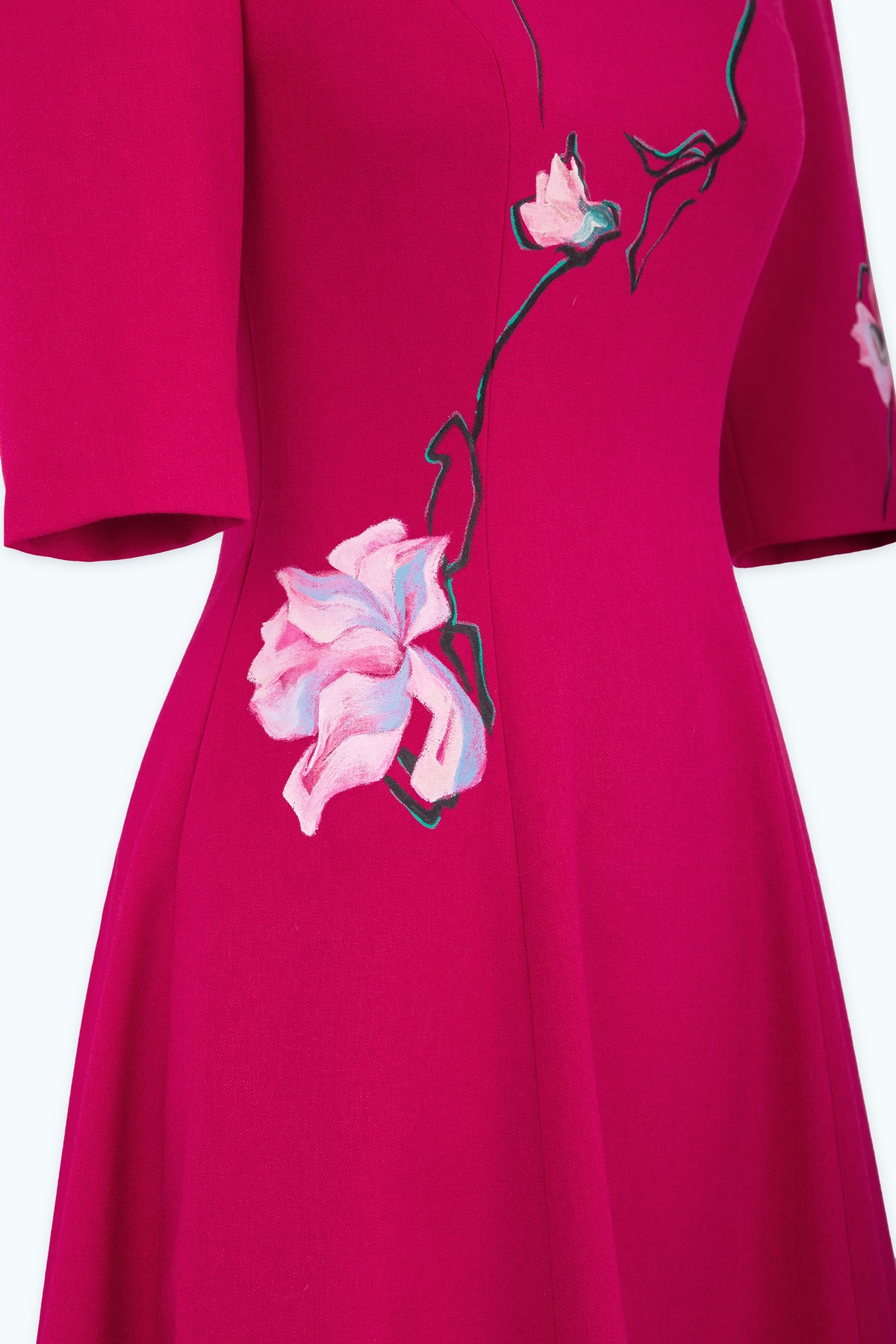 Bloom - Raspberry Pink Midi Dress