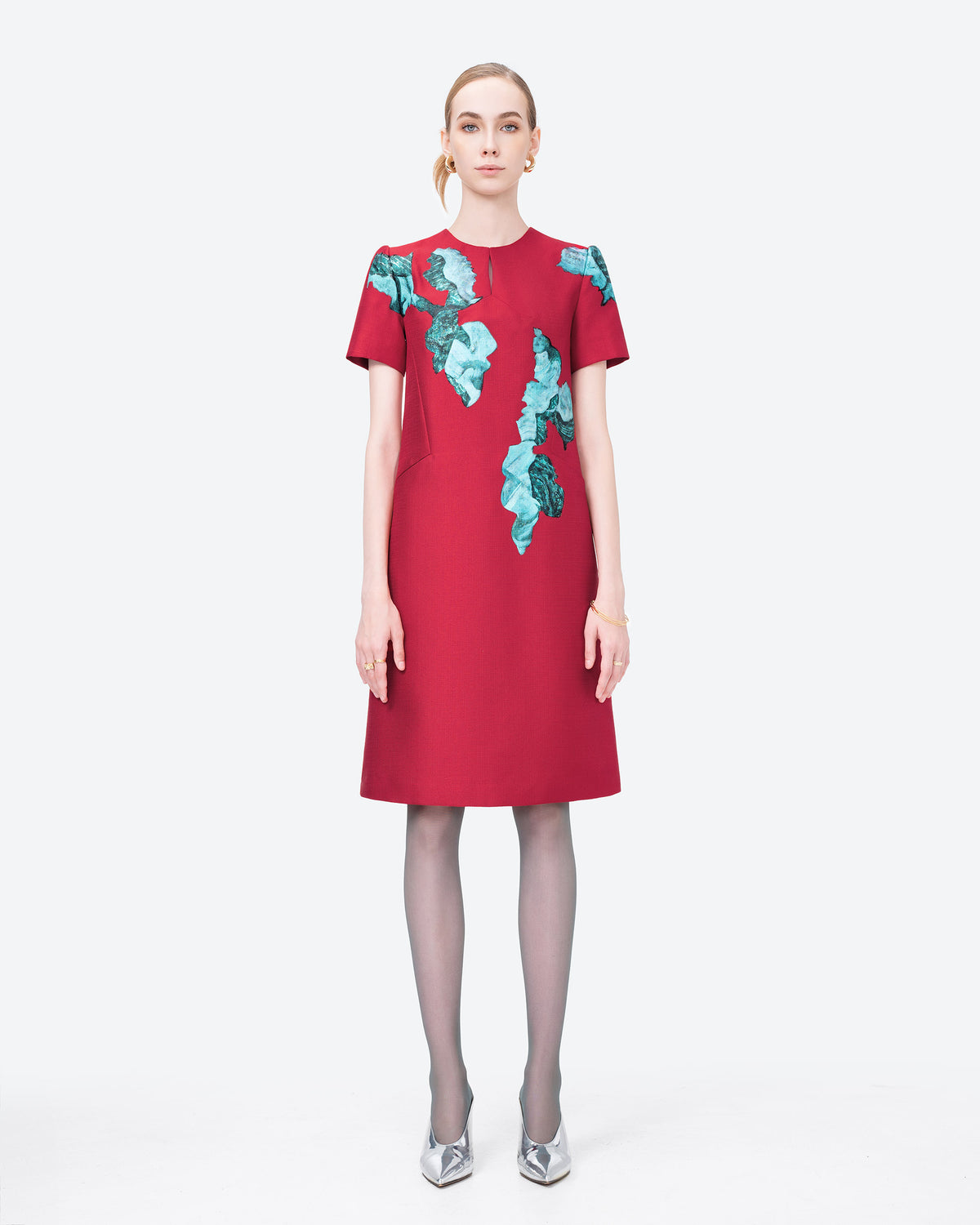 Resonance - Tucked Sleeve Claret Mini Dress