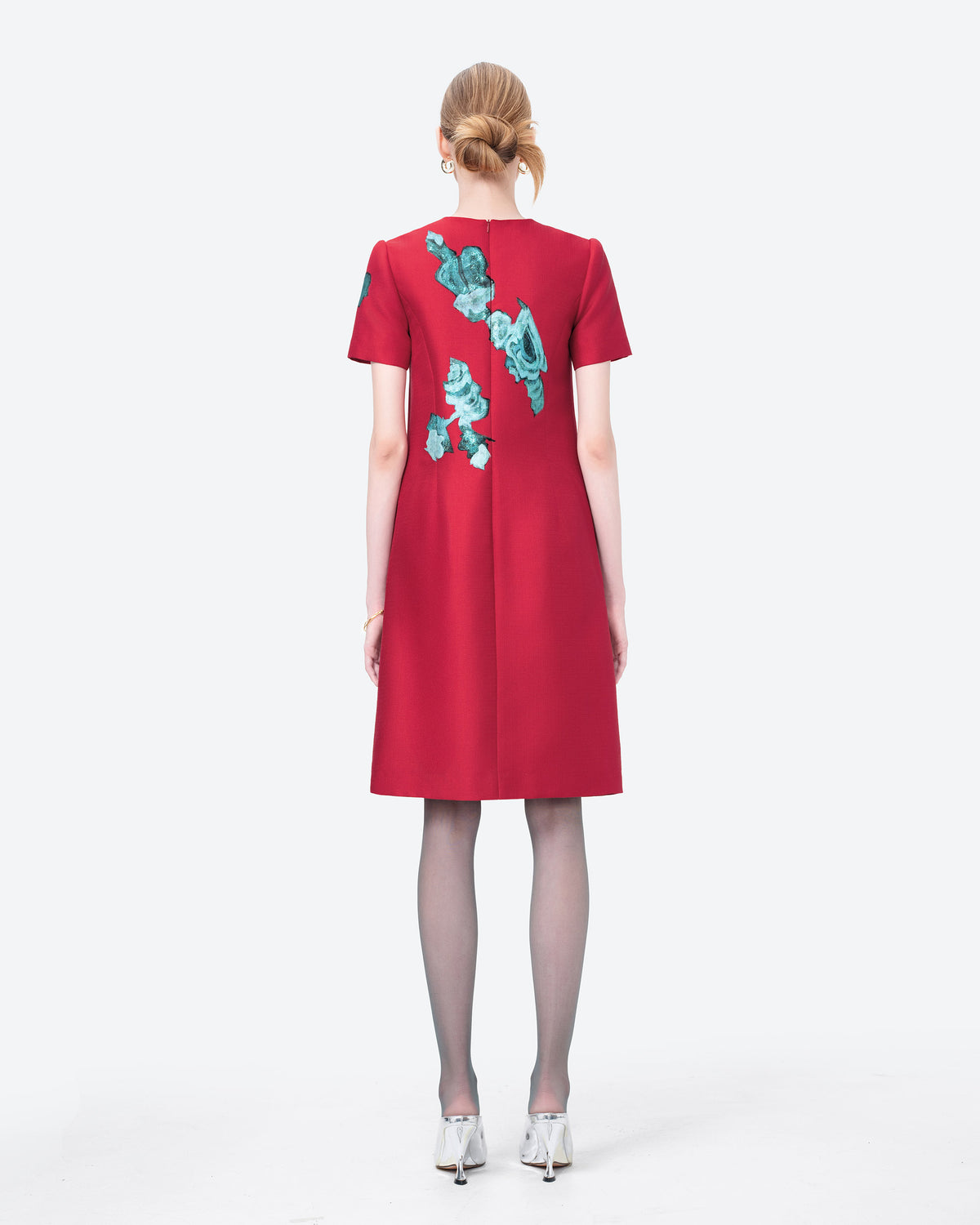 Resonance - Tucked Sleeve Claret Mini Dress