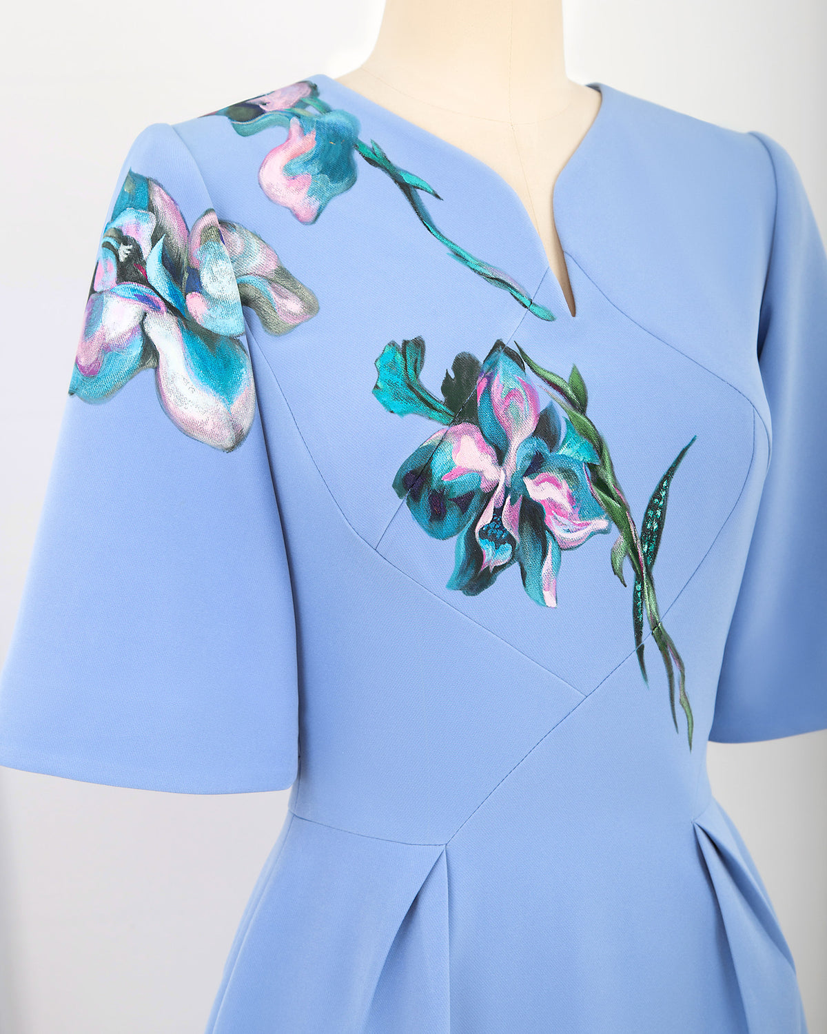 Serenity Blossom - Đầm Pegged Xanh Sky