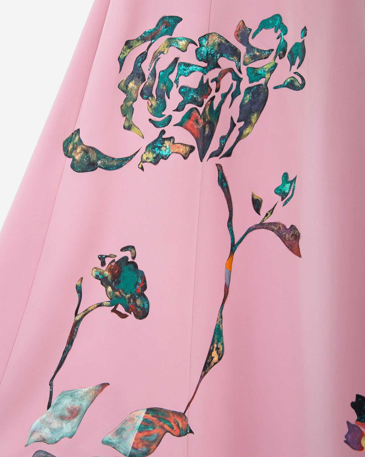 The Portrait - Asymmetrical Blush Pink Midi Dress