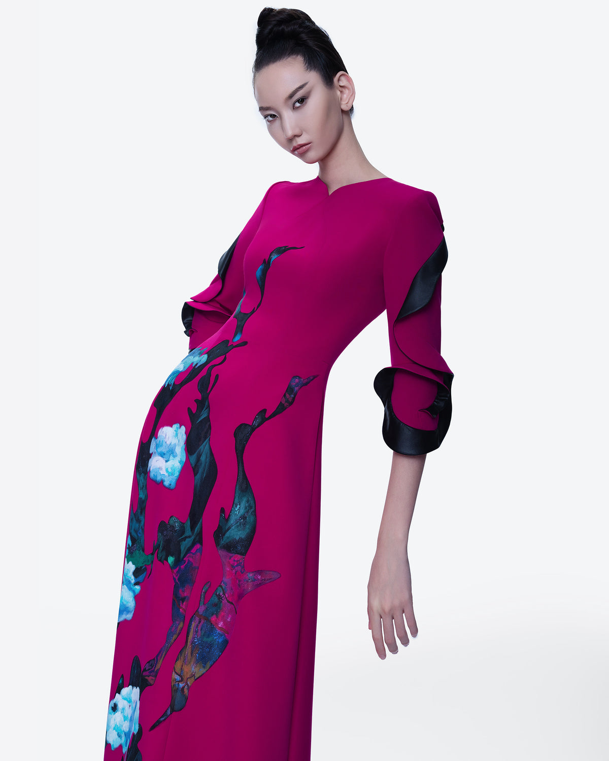 Phoenix's Dream-  Jazzberry Pink Midi Dress