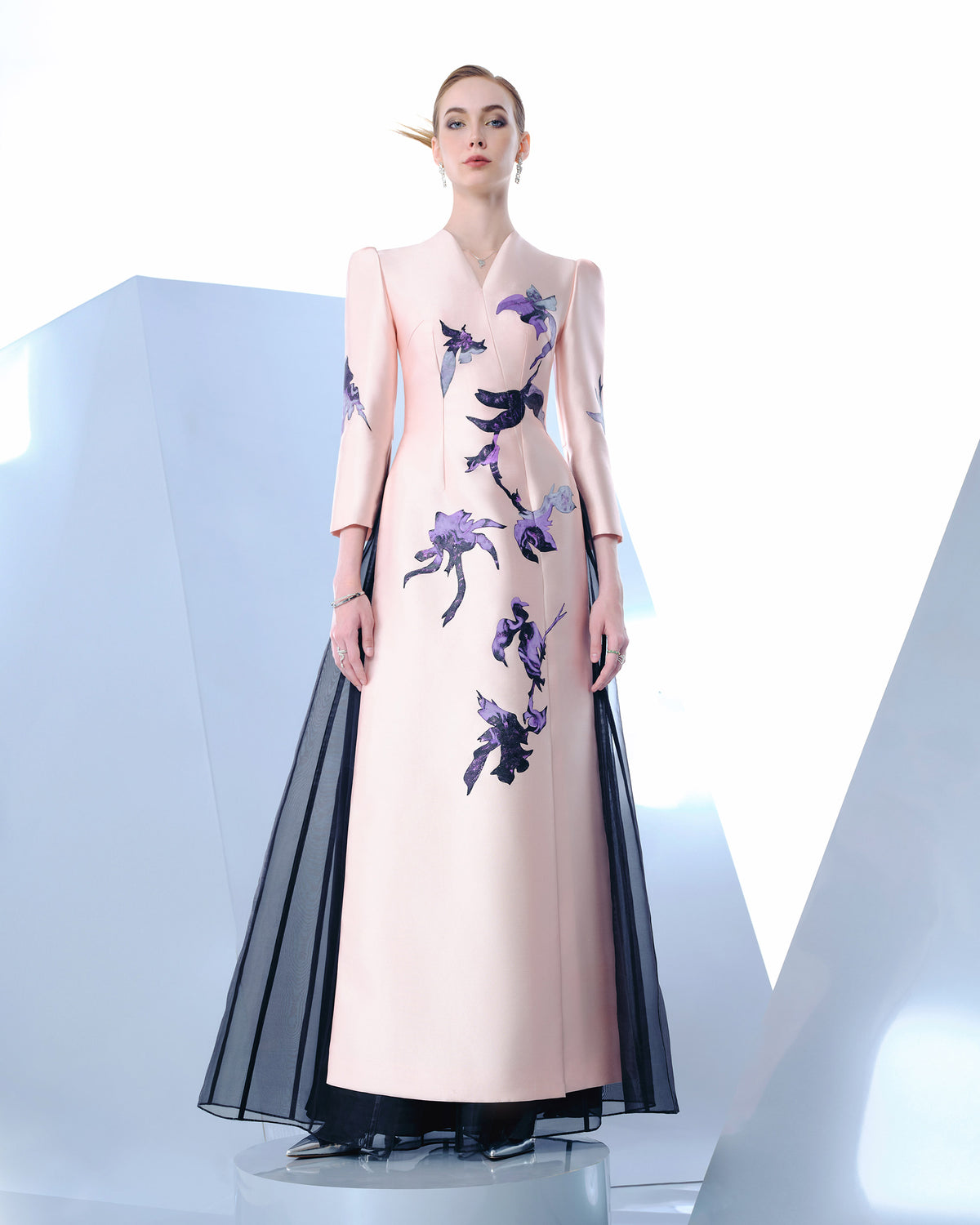 Blooming Twilight - Asymmetrical Contemporary Ao Dai