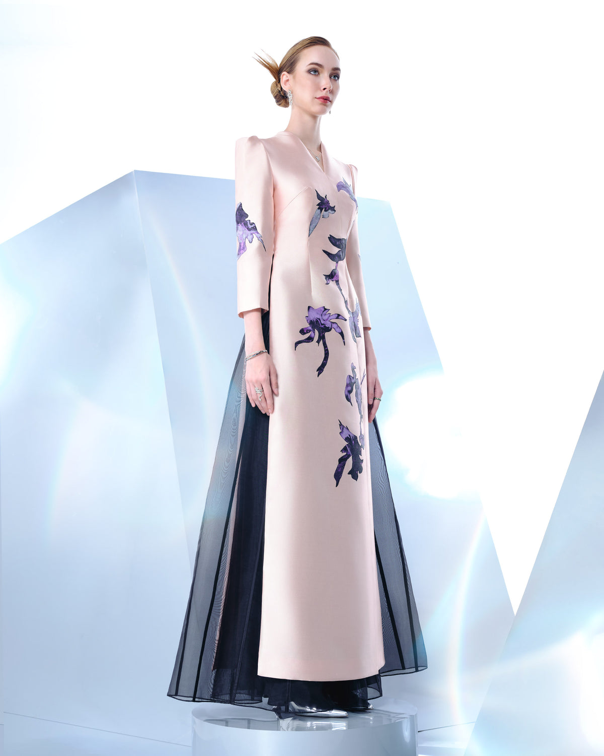 Blooming Twilight - Asymmetrical Contemporary Ao Dai