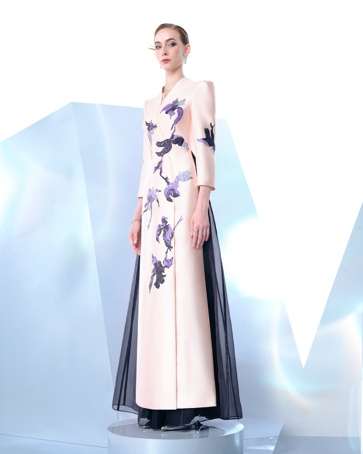 Blooming Twilight - Asymmetrical Contemporary Ao Dai