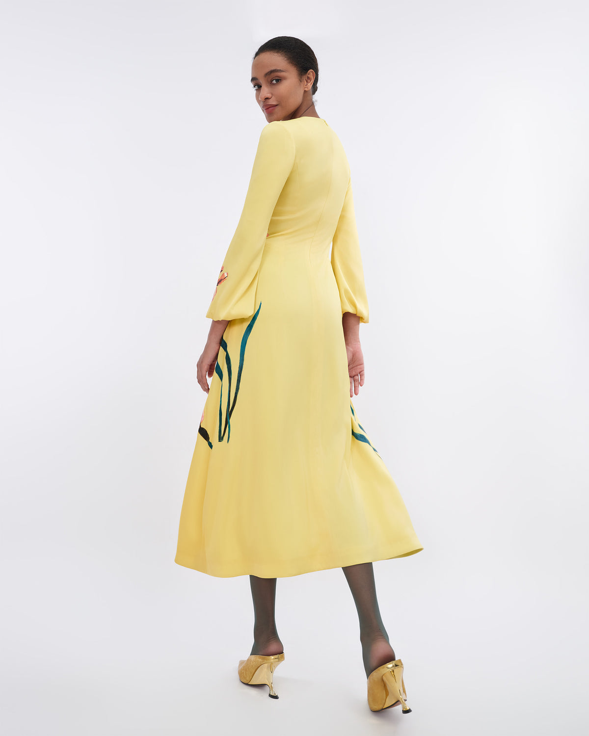 Meadow Whisper - V-Neck Flared Dress