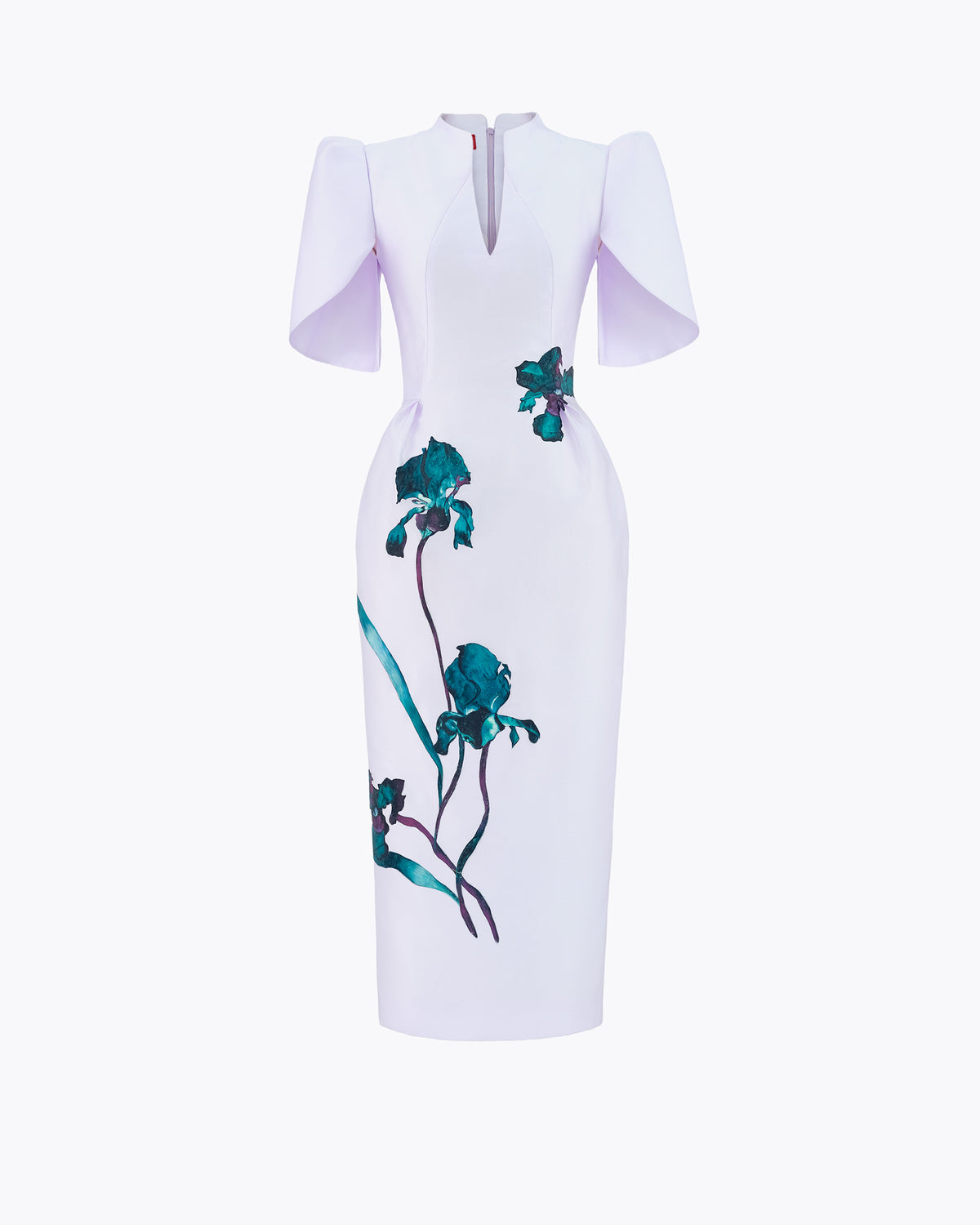 Ascension - Lilac Cape Sleeves Pegged Dress