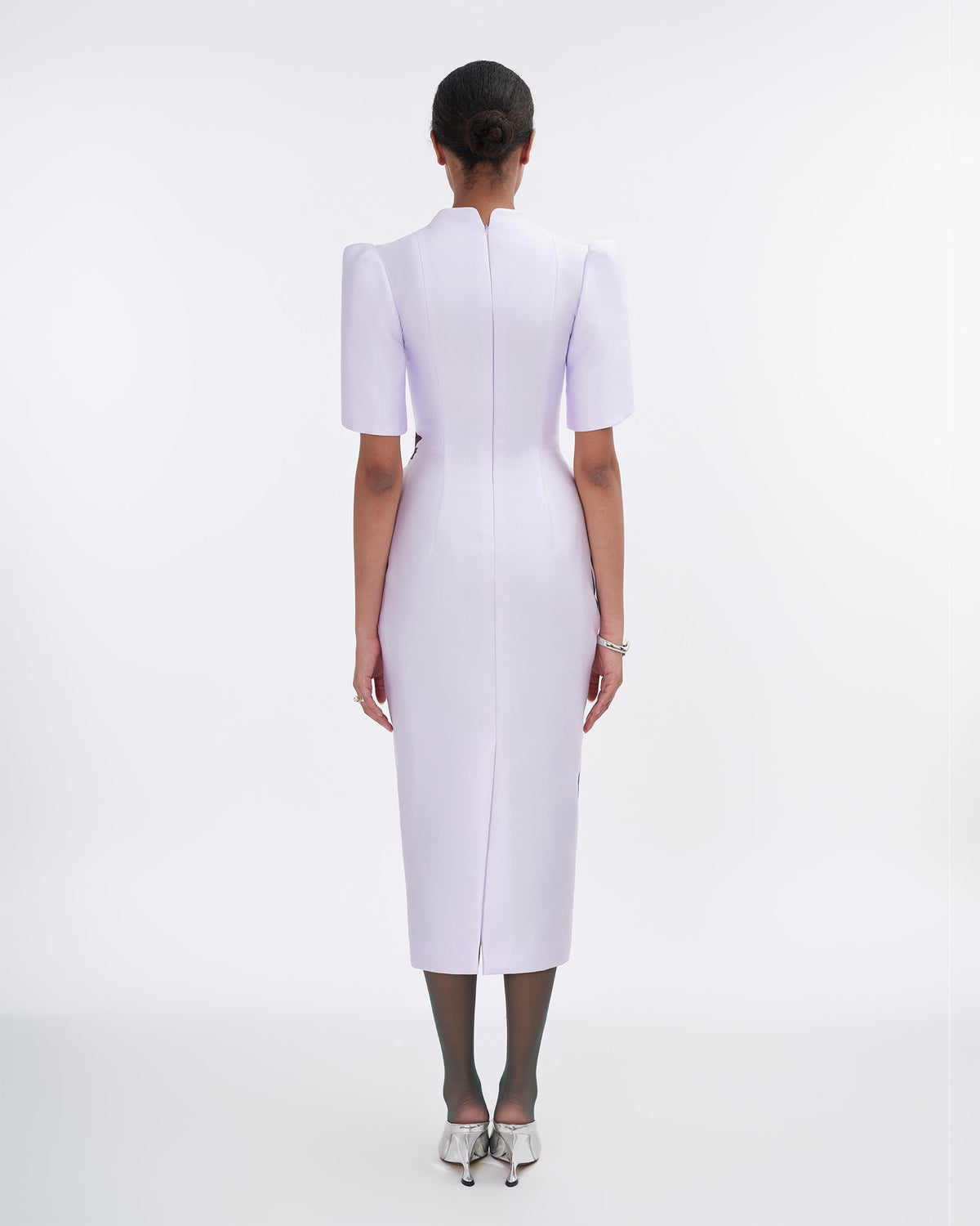 Ascension - Lilac Cape Sleeves Pegged Dress