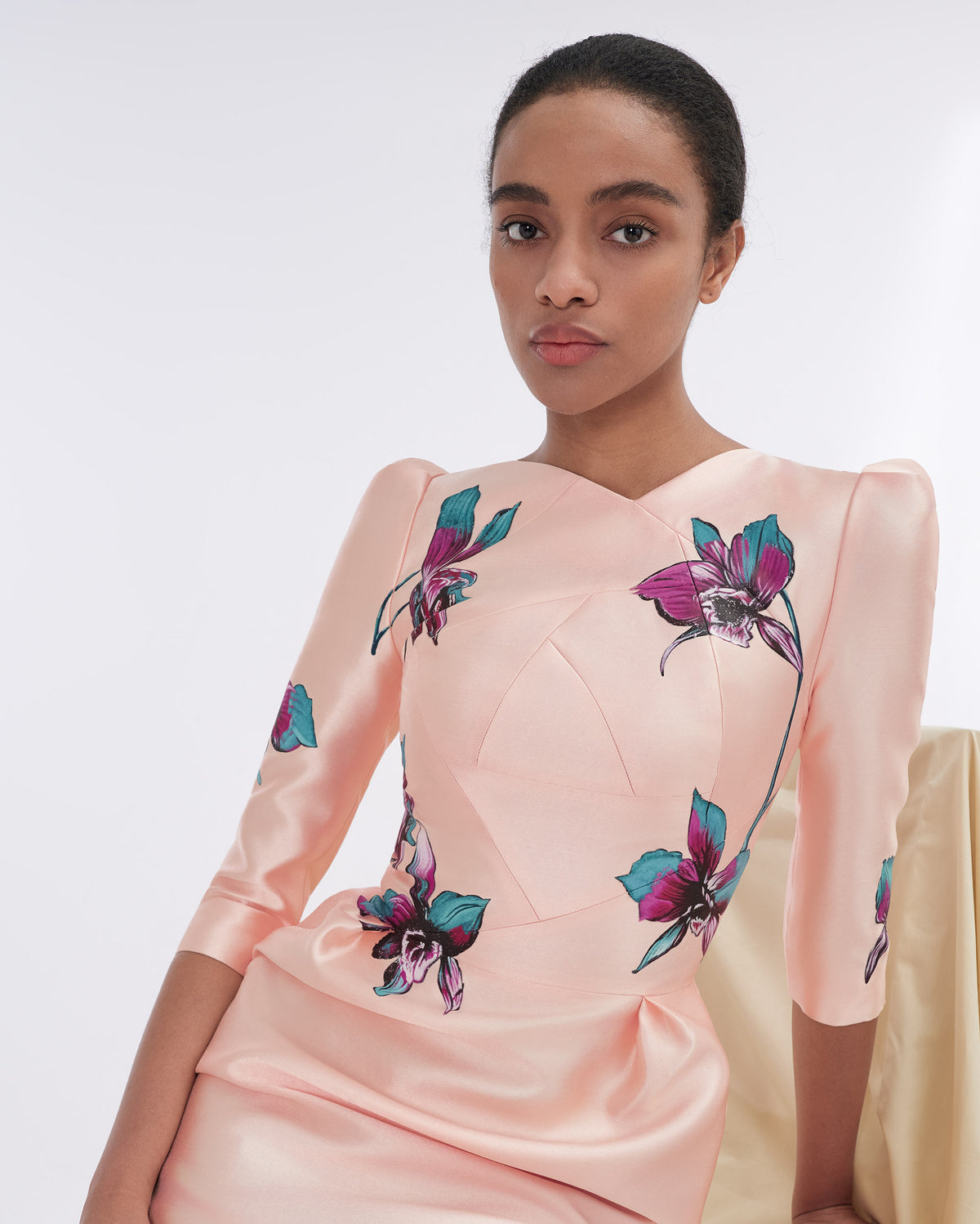 Held Moment - Apricot Pegged Dress