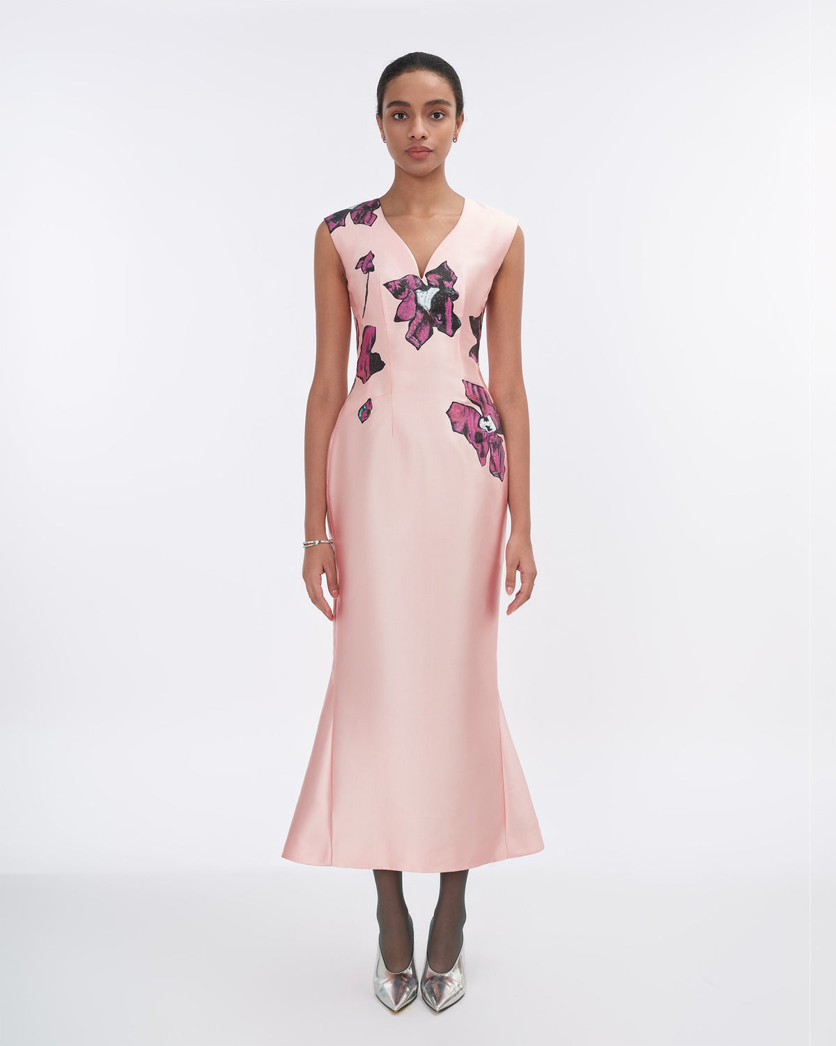 The Afterglow - Sculpted V-Neck Mermaid Dress