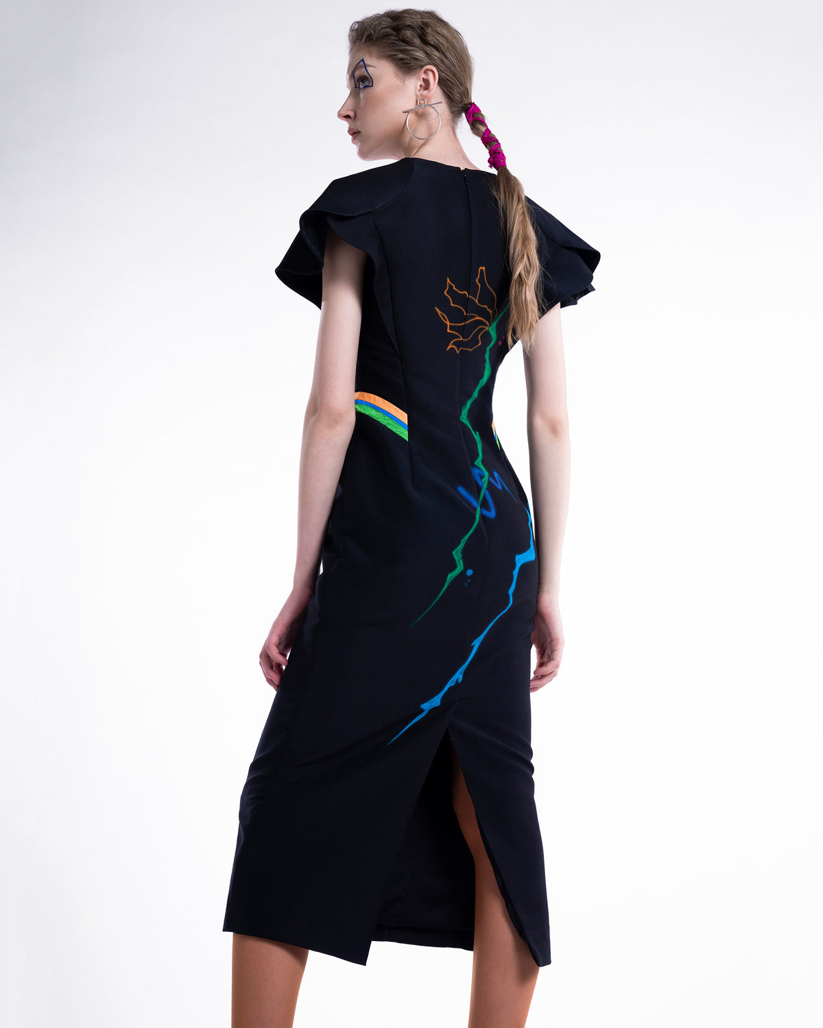 Charm - Black Midi Dress