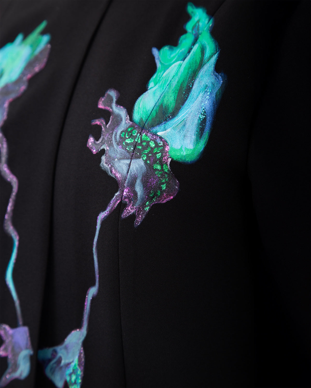 Celestia Reflection - Black Artistic Evening Jacket