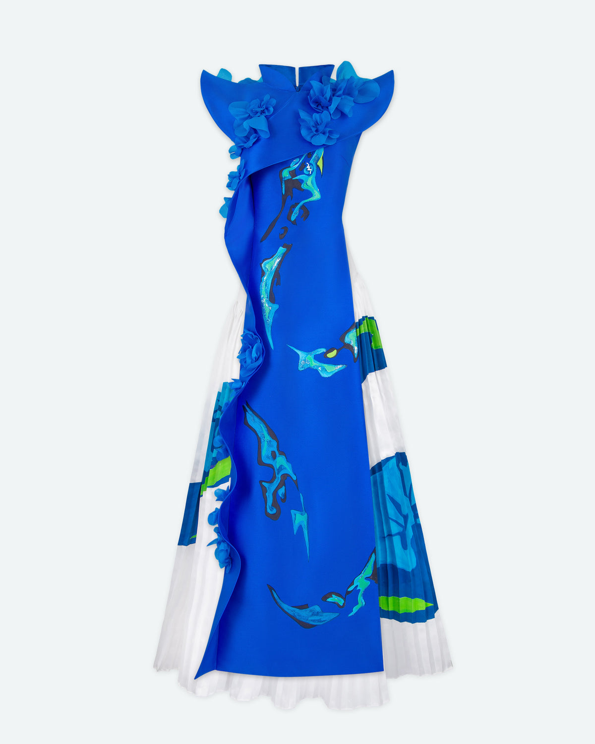 Blue Eden - Structured Shoulder Orchid Blue Aodai