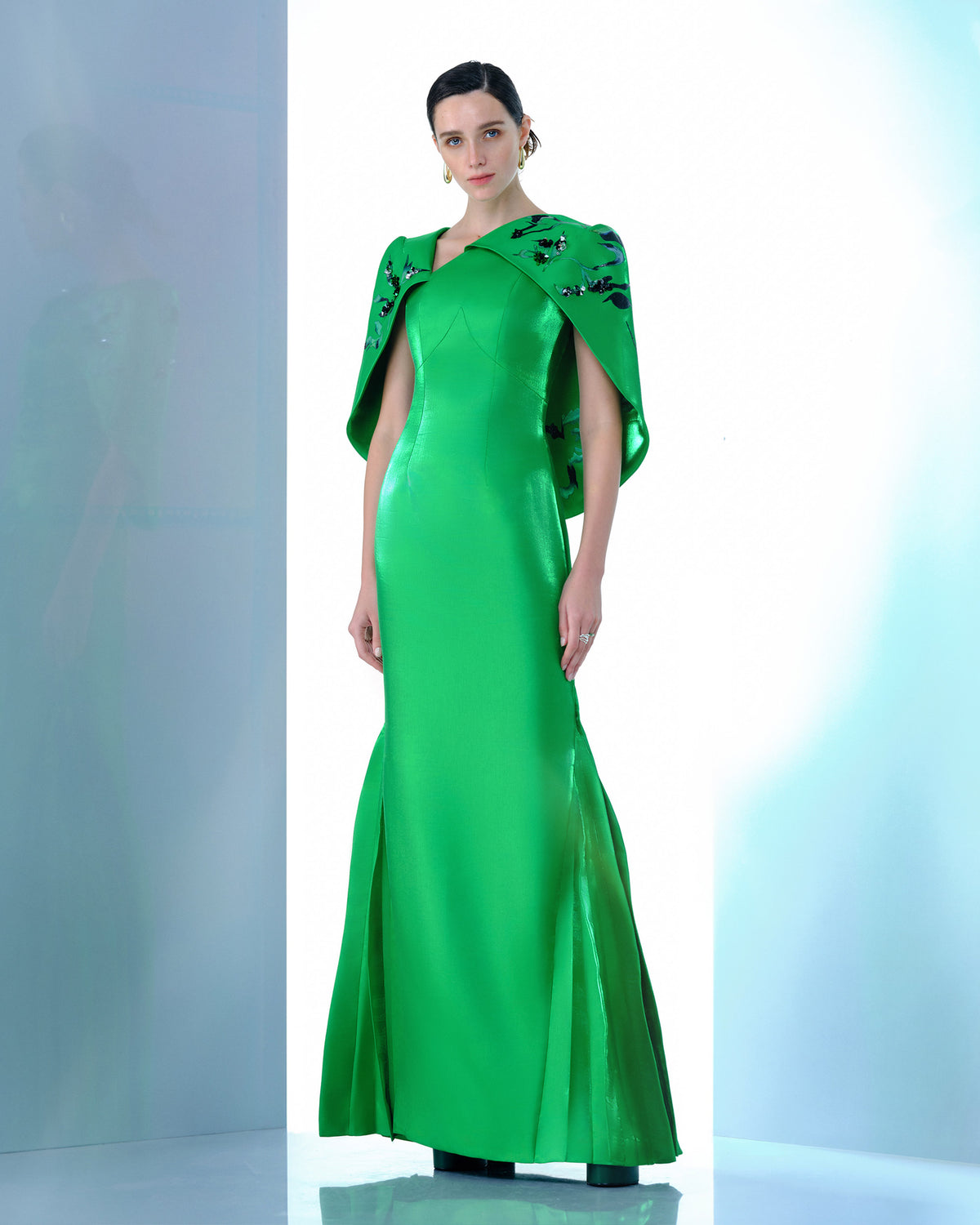 Song of Freedom - Artistic Zibeline Evening Gown