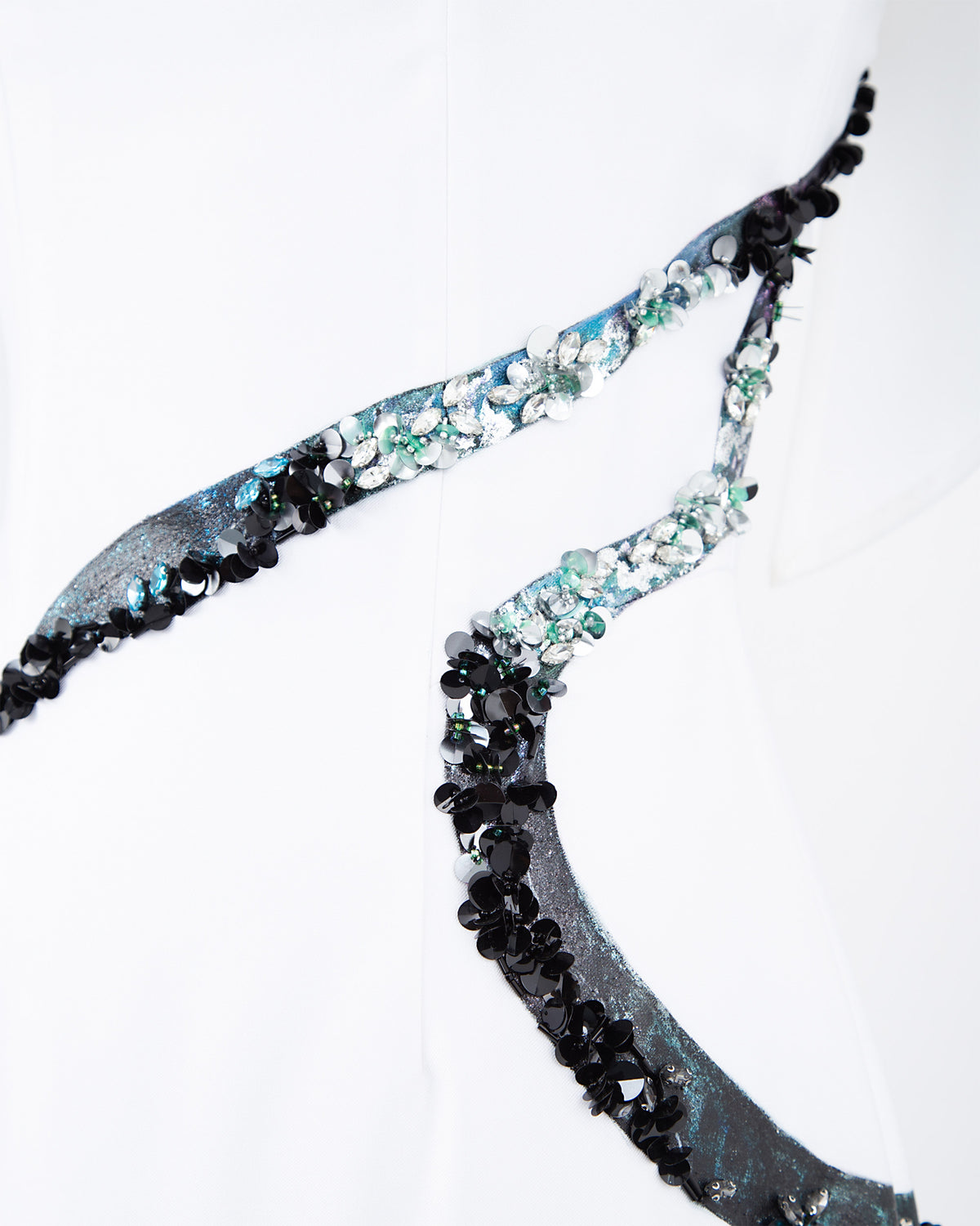 Flower's Whisper - Asymmetrical Cape Evening Dress
