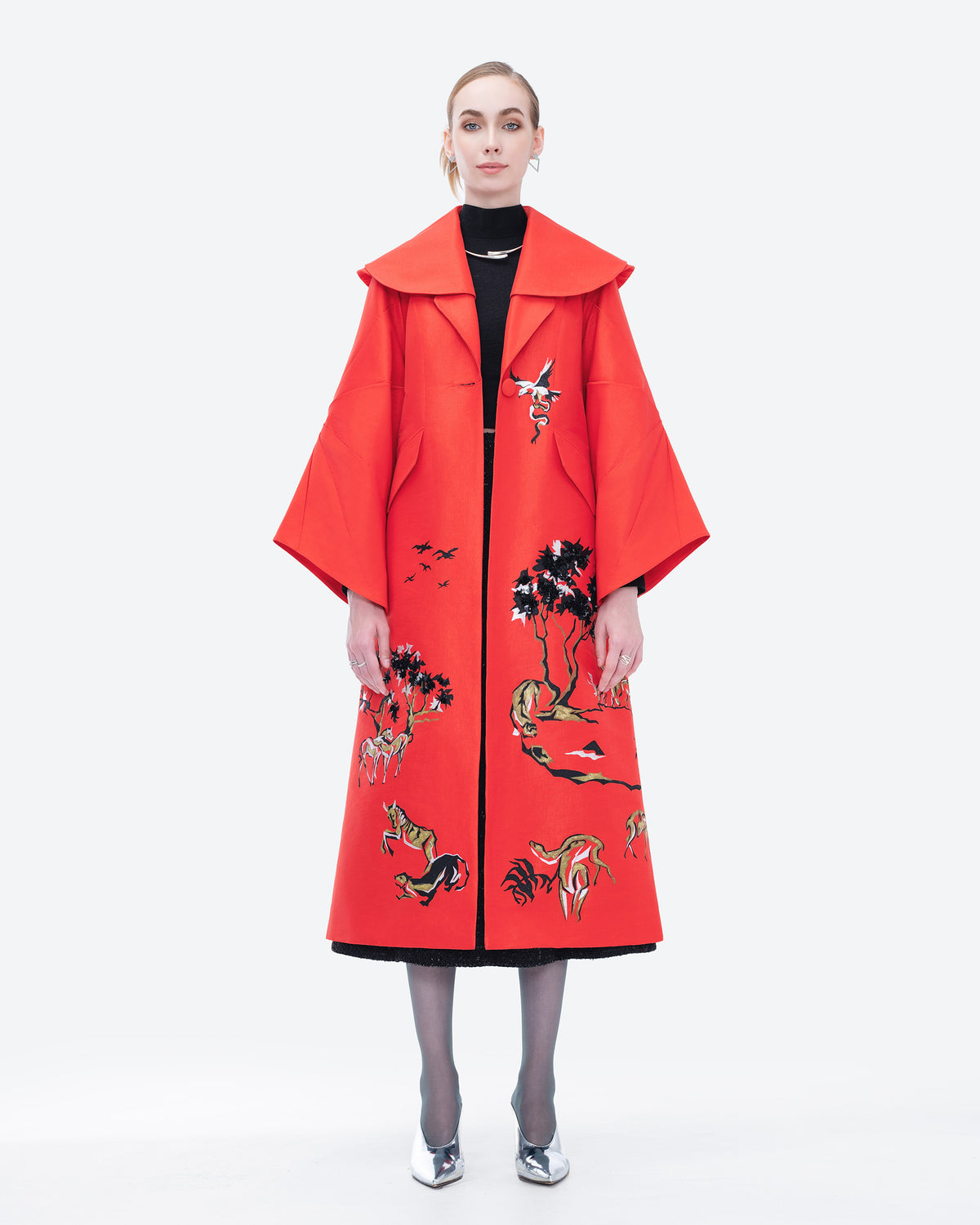 Eyes of Eden - Sculptural Oversized Coat