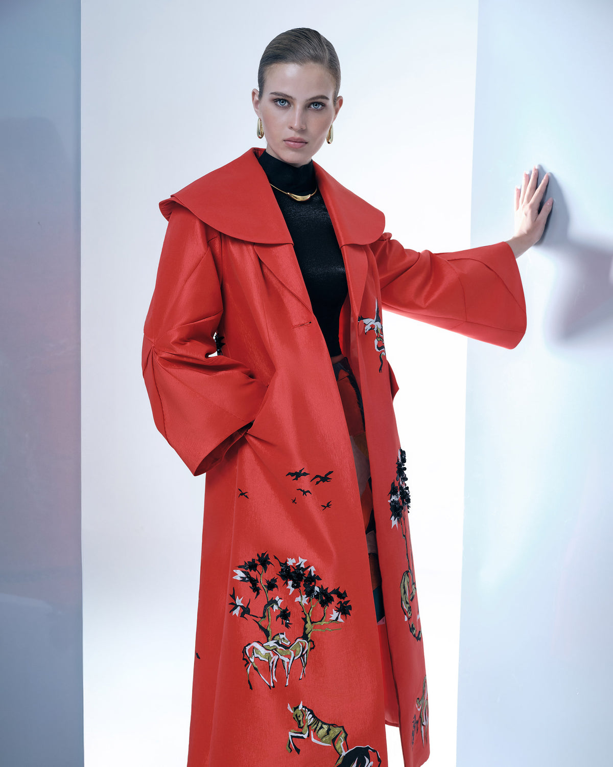 Eyes of Eden - Sculptural Oversized Coat