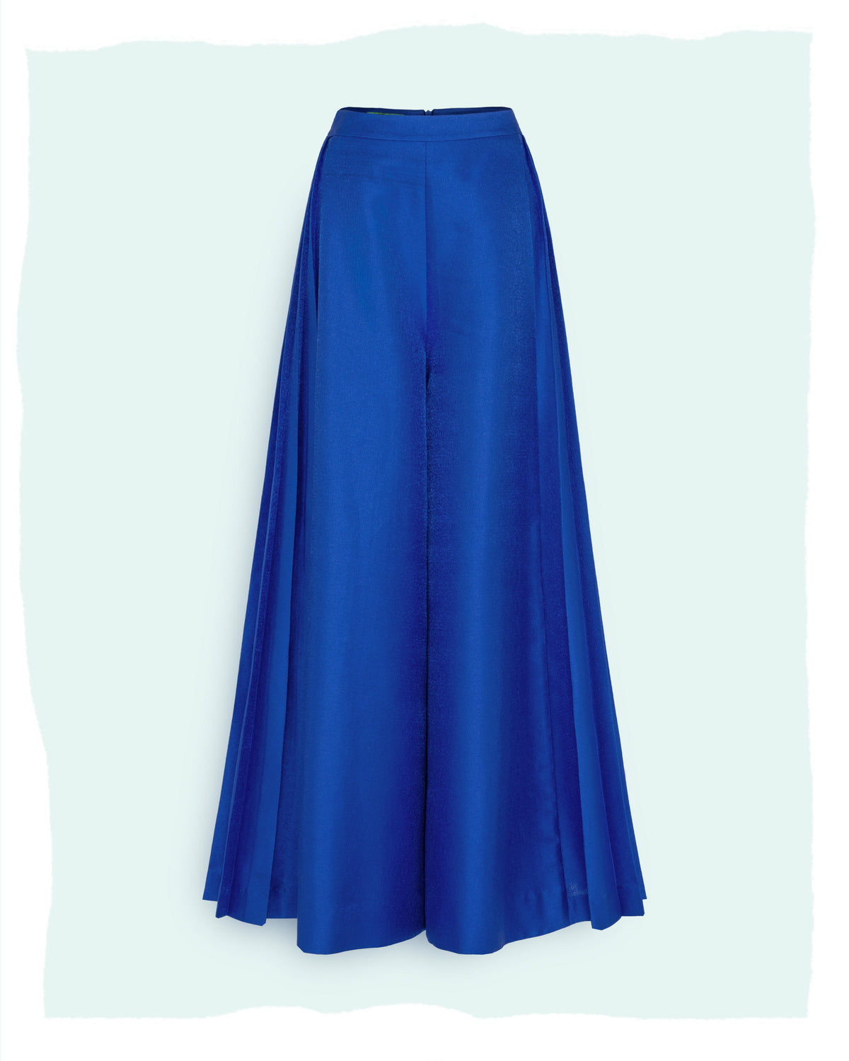 Pleated Panel Wide-leg Trousers