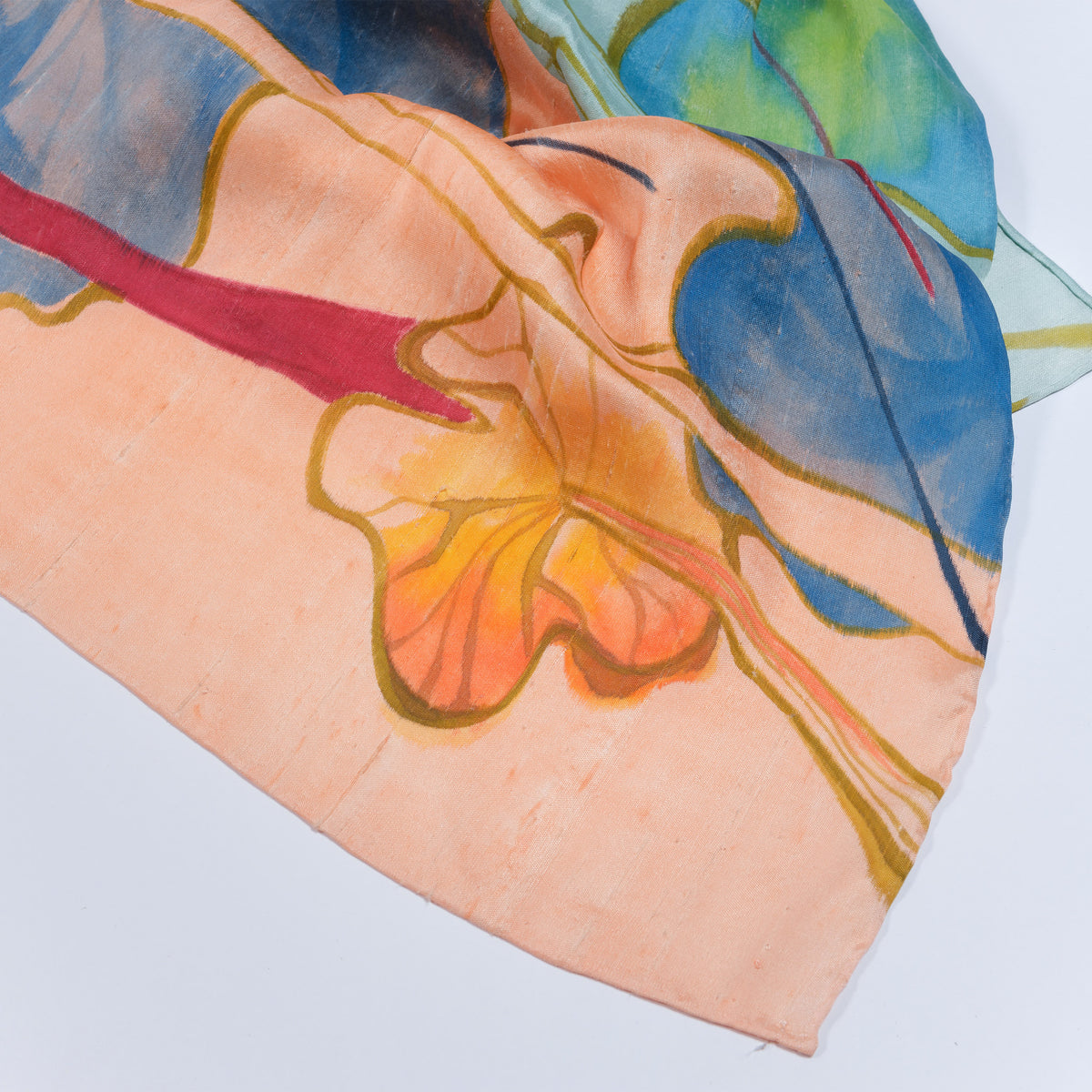 SEN - Hand-painted Tussah Silk Shawl 150