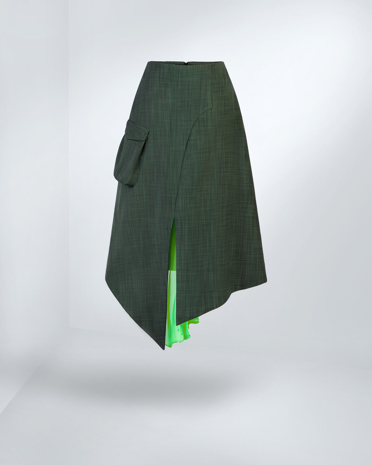 Olive Green Cargo Skirt